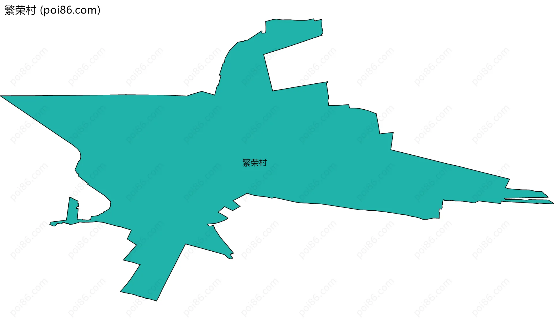 繁荣村边界地图