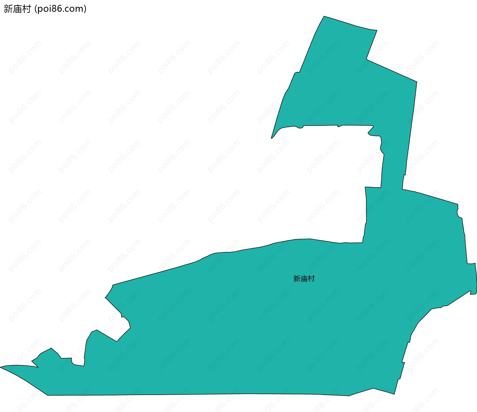 新庙村边界地图