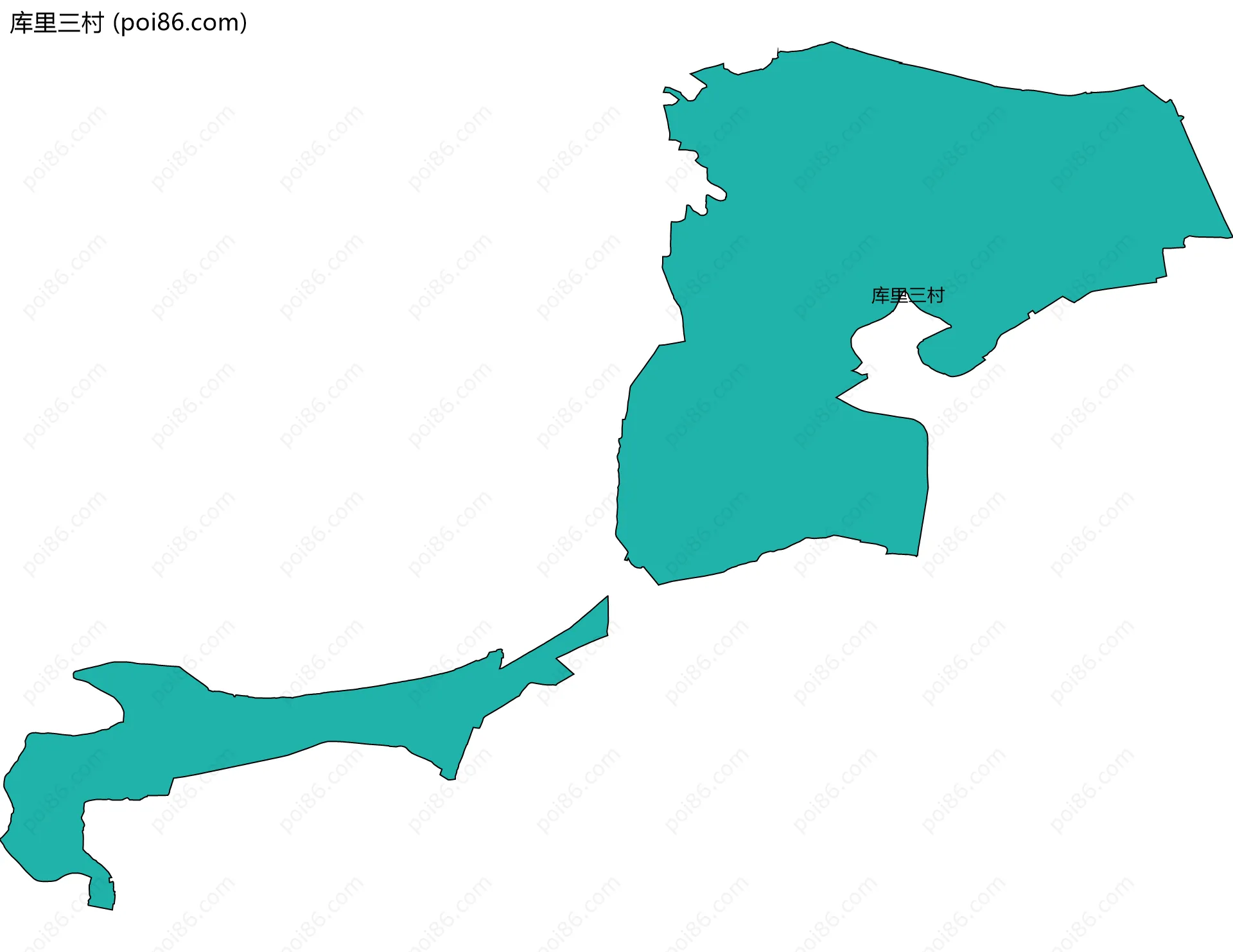 库里三村边界地图