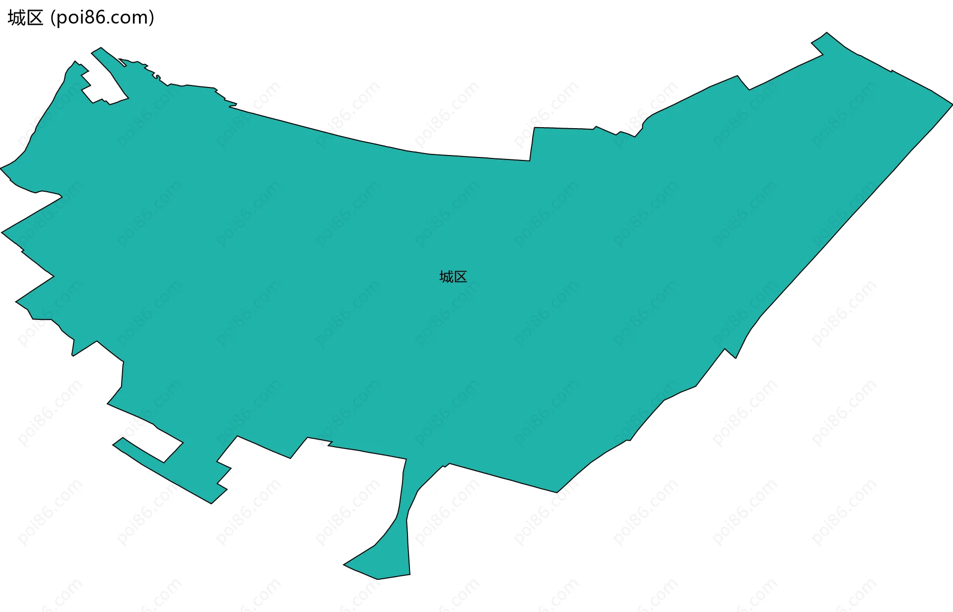 城区边界地图