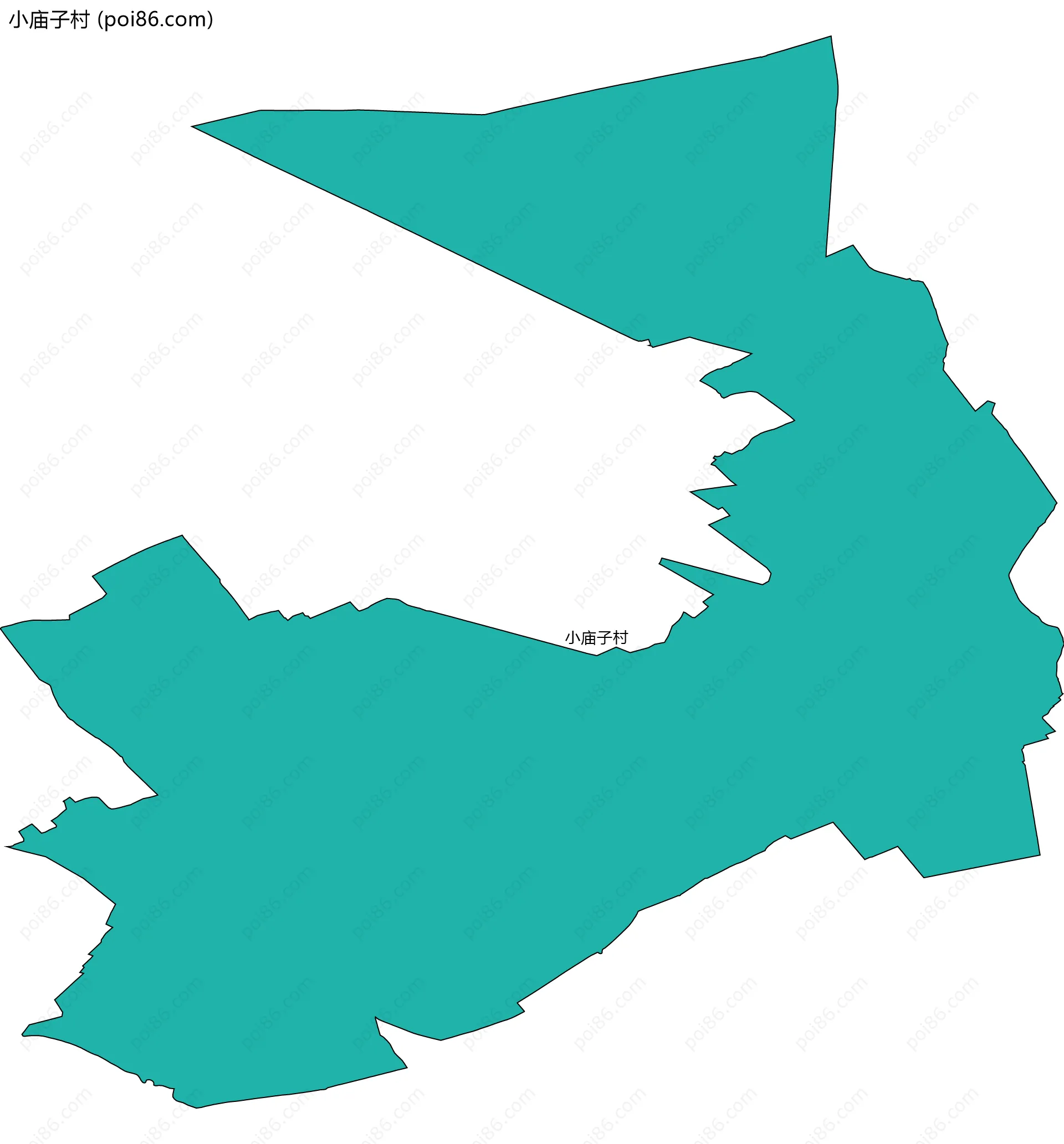 小庙子村边界地图