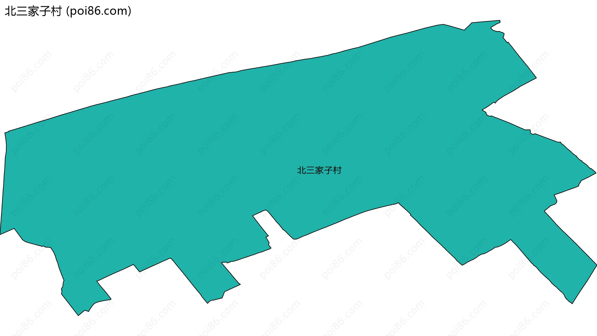 北三家子村边界地图