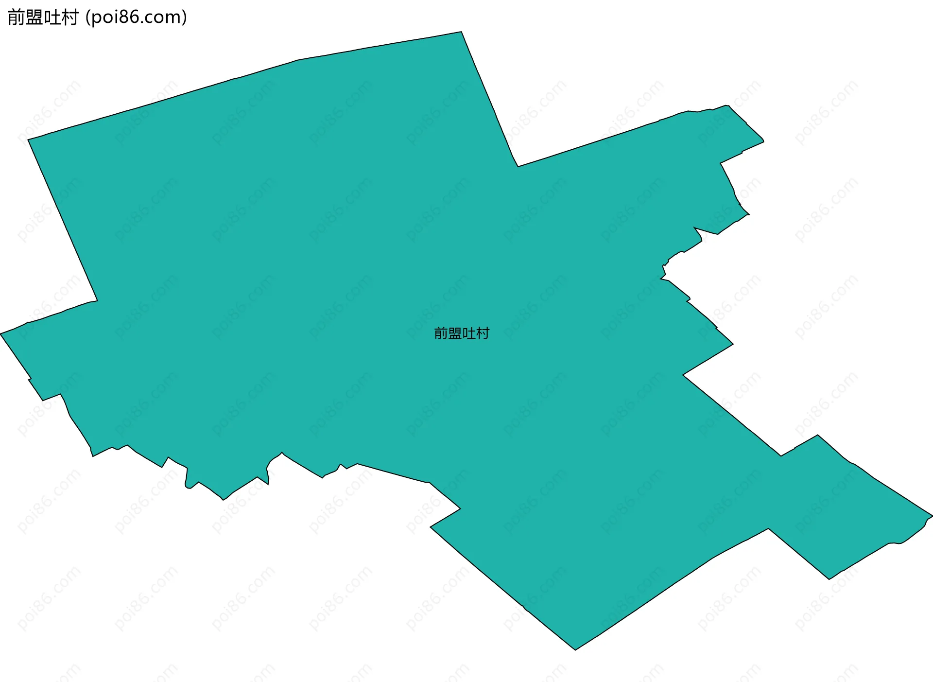 前盟吐村边界地图