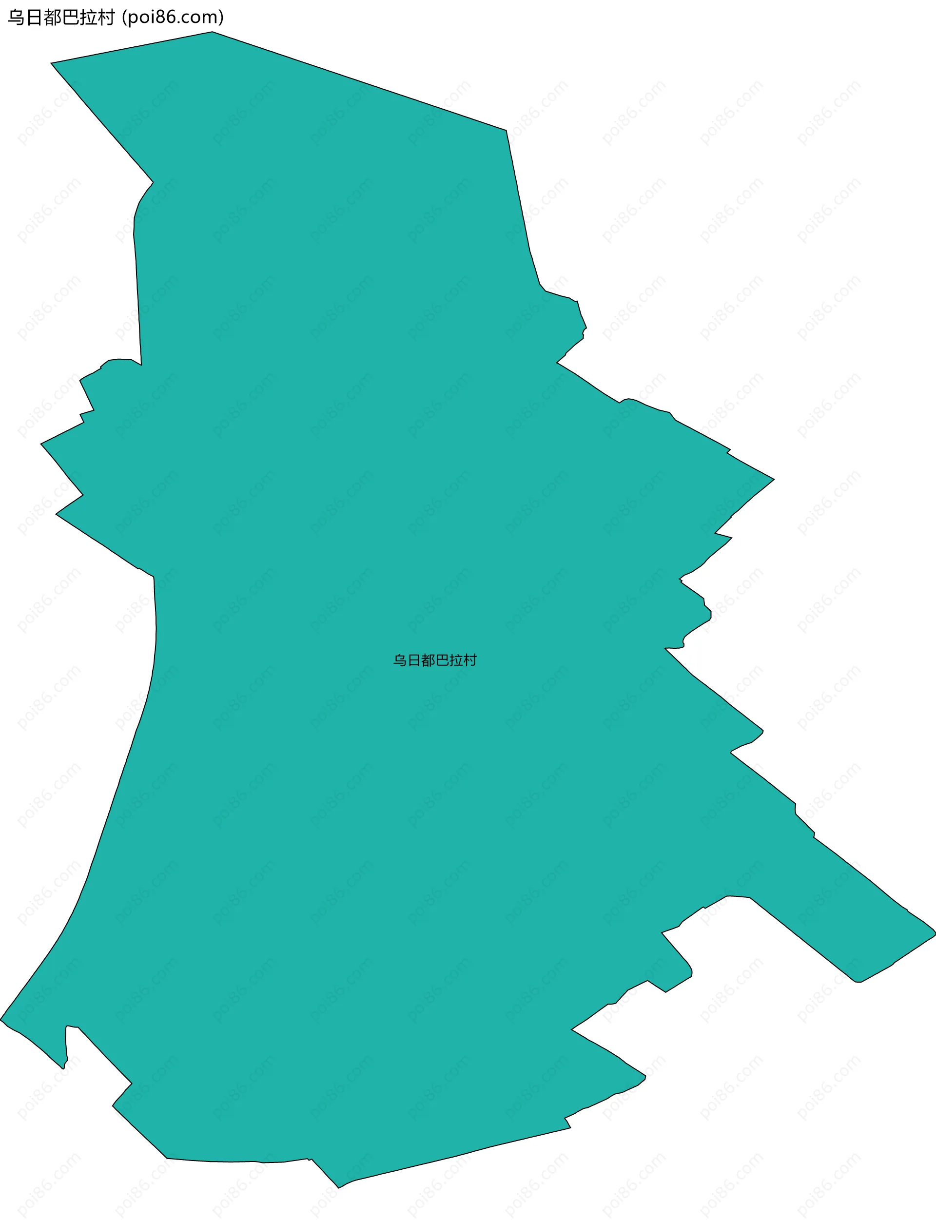 乌日都巴拉村边界地图