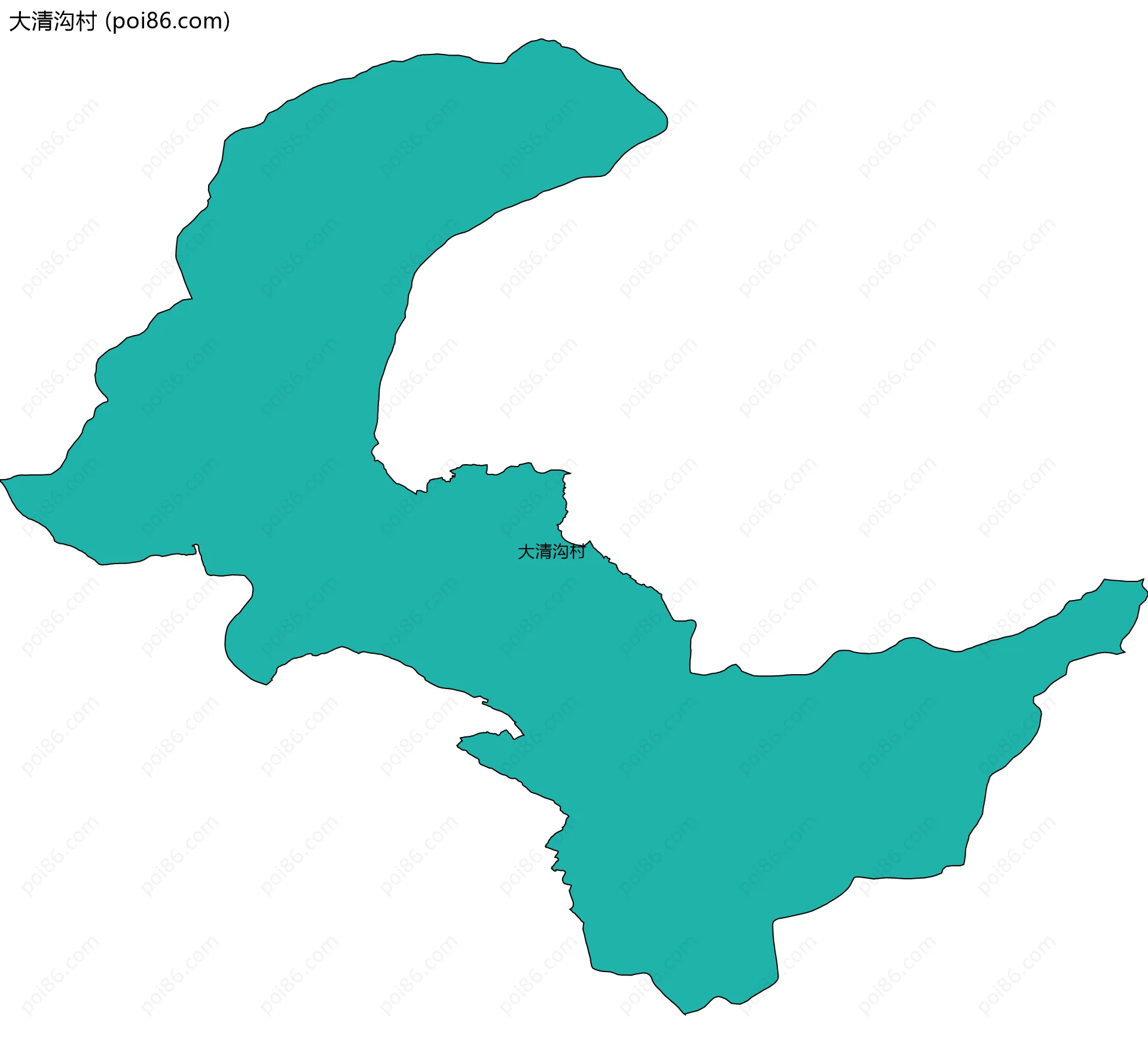 大清沟村边界地图