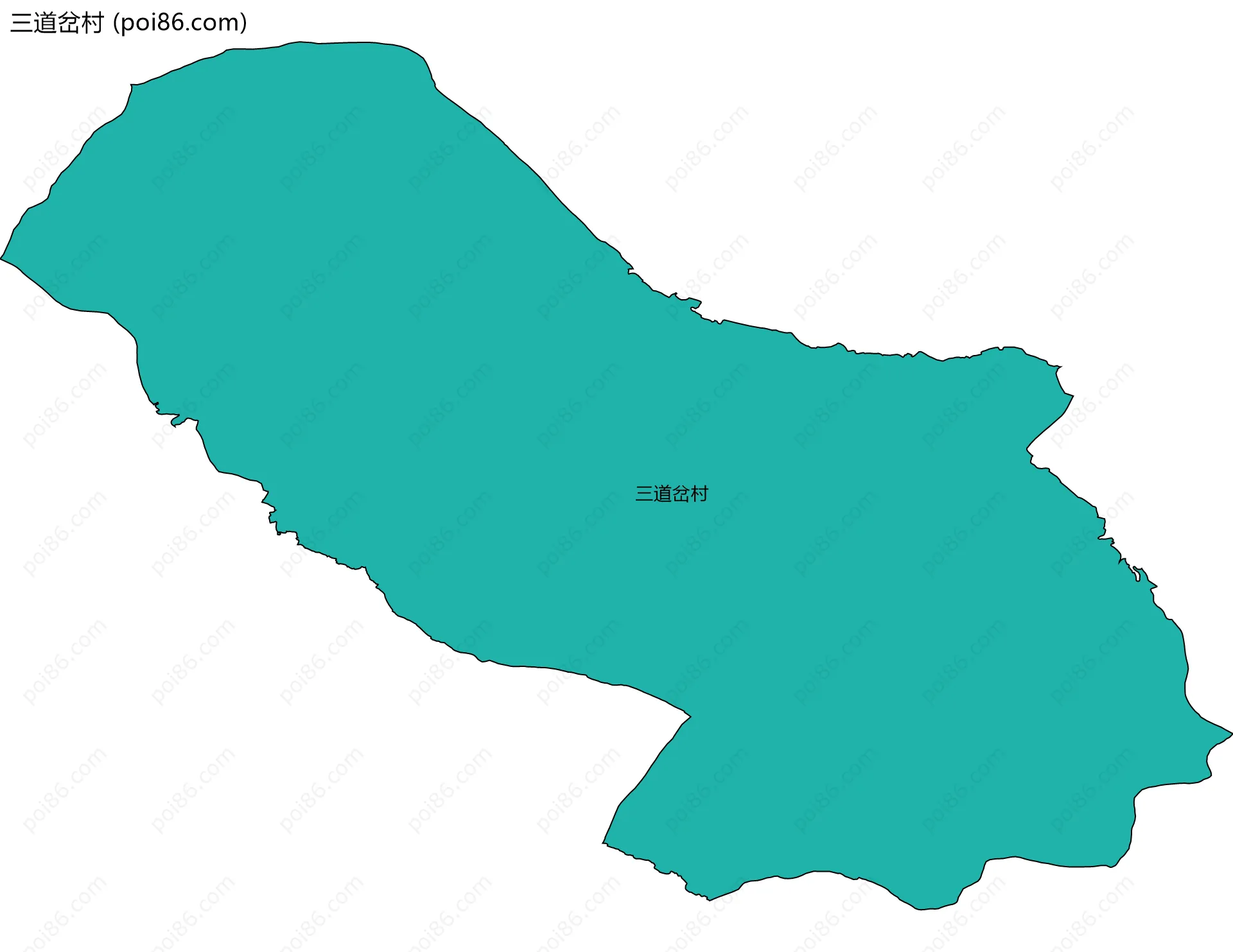 三道岔村边界地图
