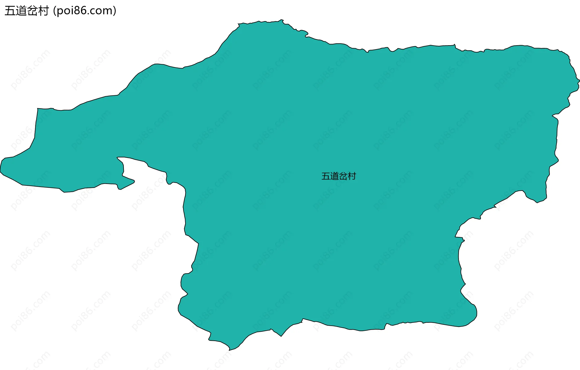 五道岔村边界地图