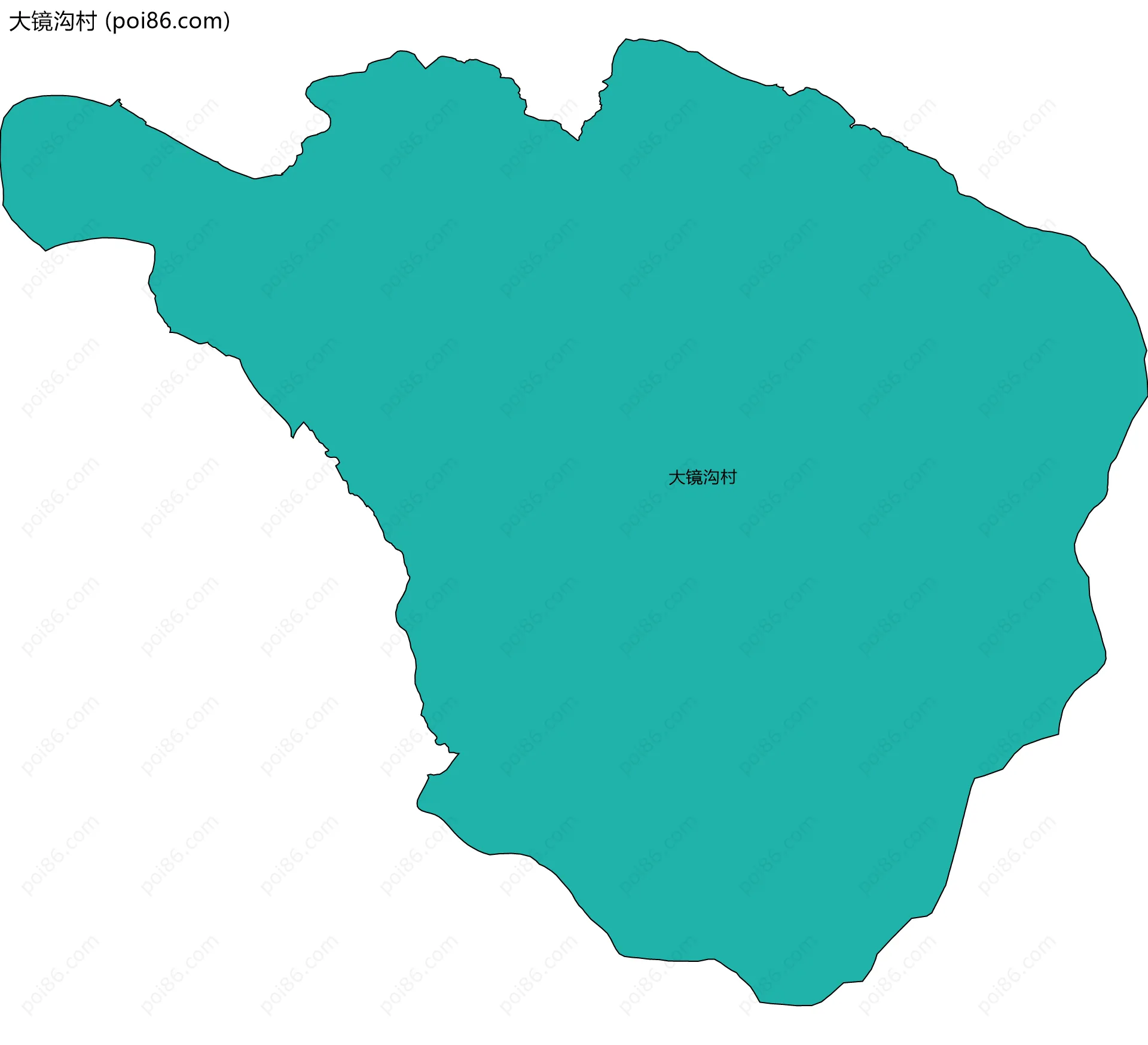 大镜沟村边界地图