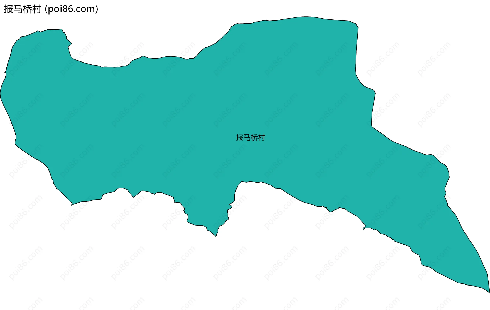 报马桥村边界地图