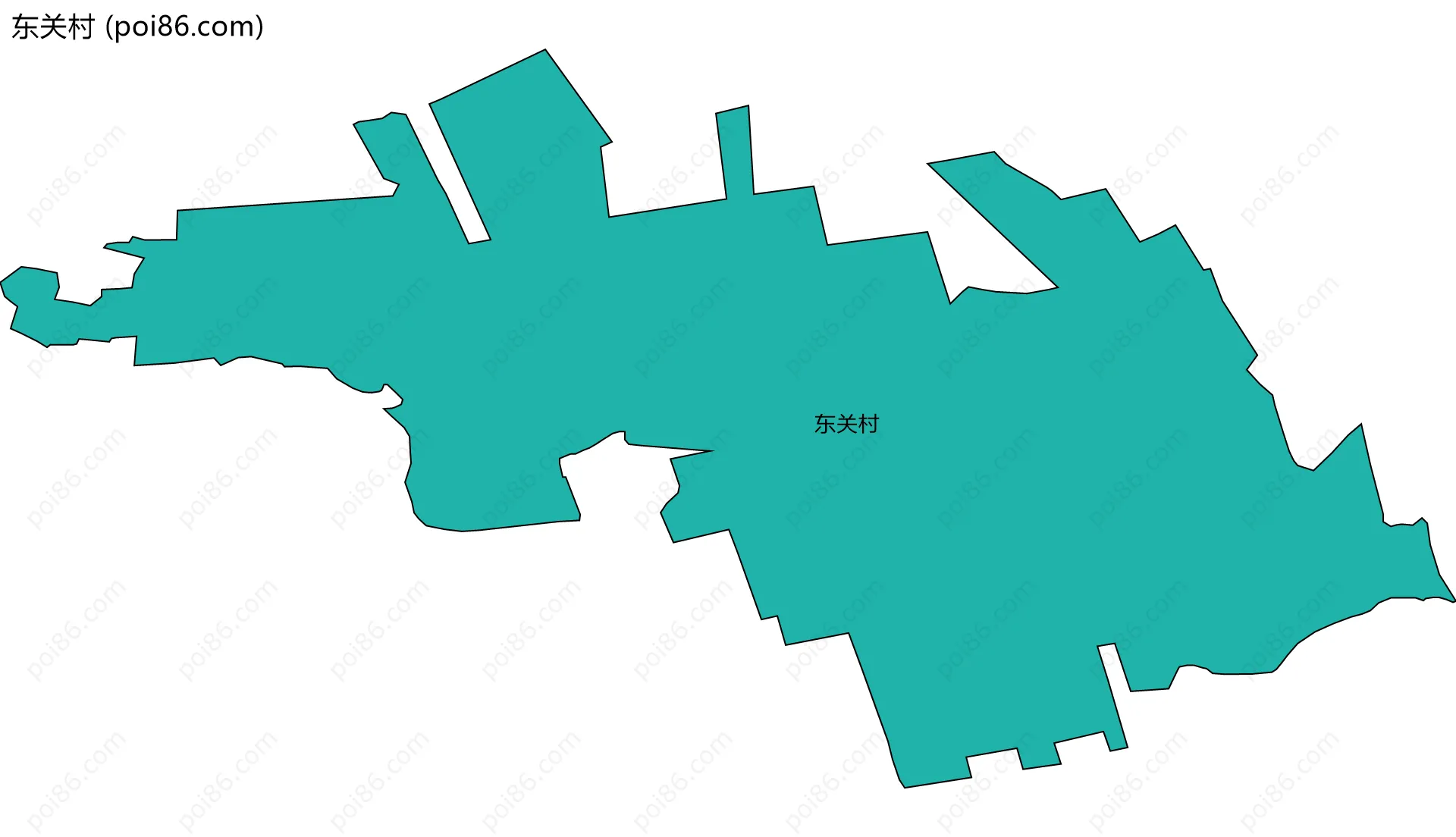 东关村边界地图