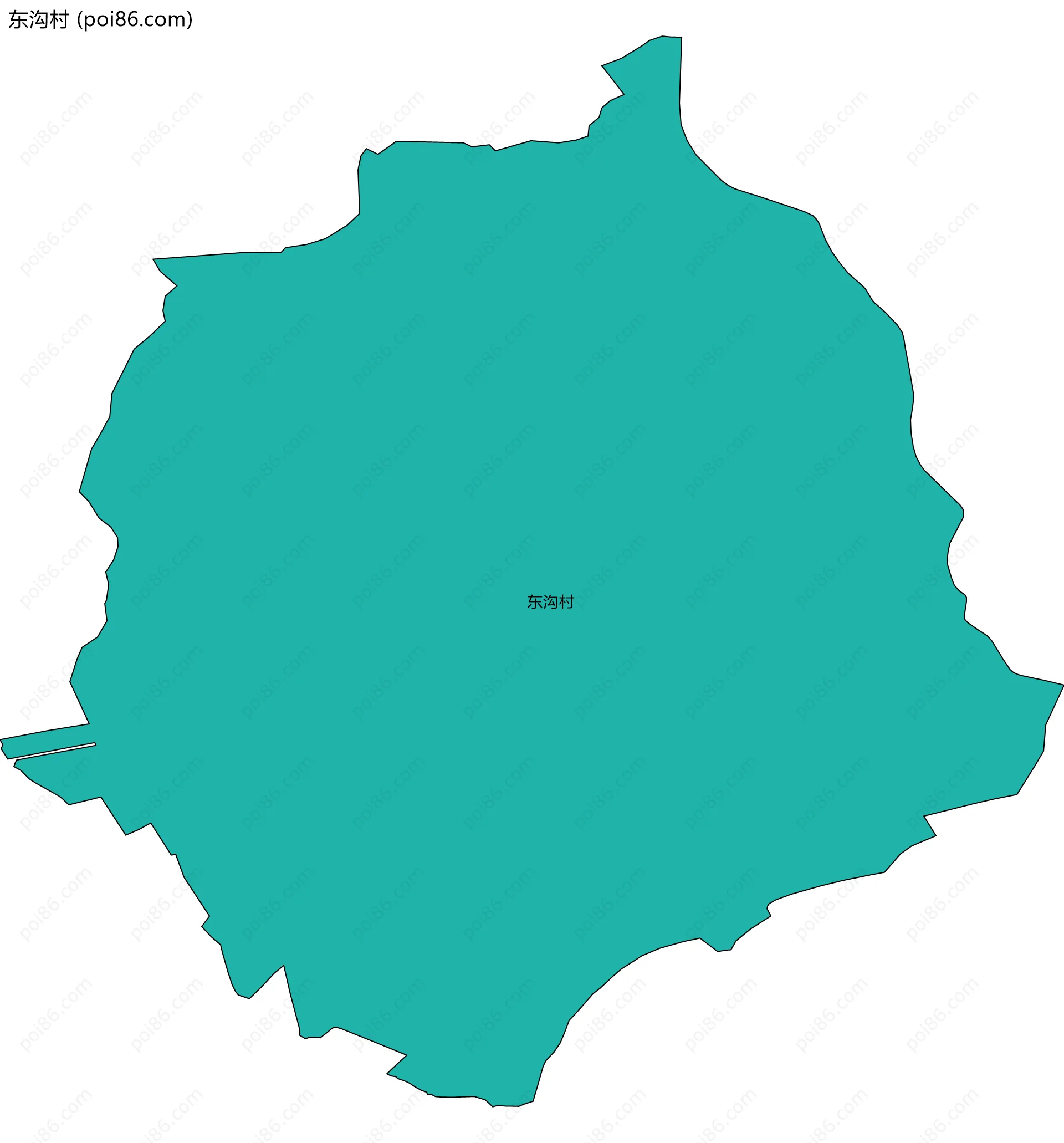 东沟村边界地图