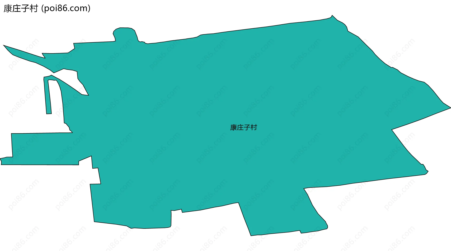 康庄子村边界地图