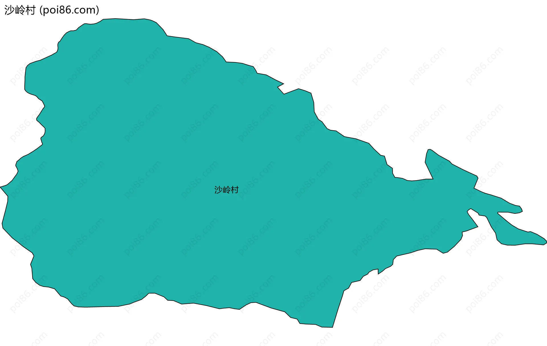 沙岭村边界地图