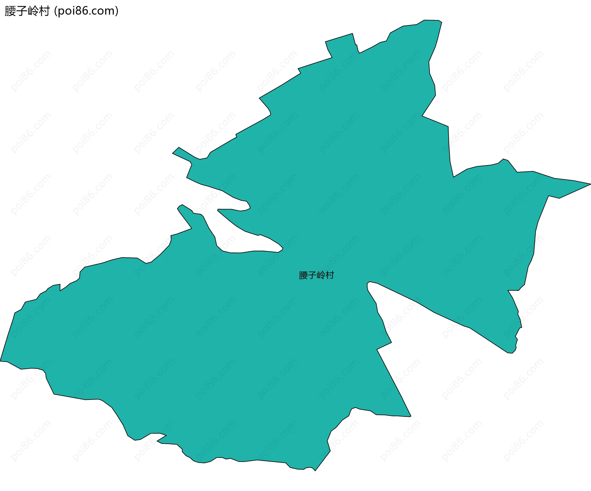 腰子岭村边界地图