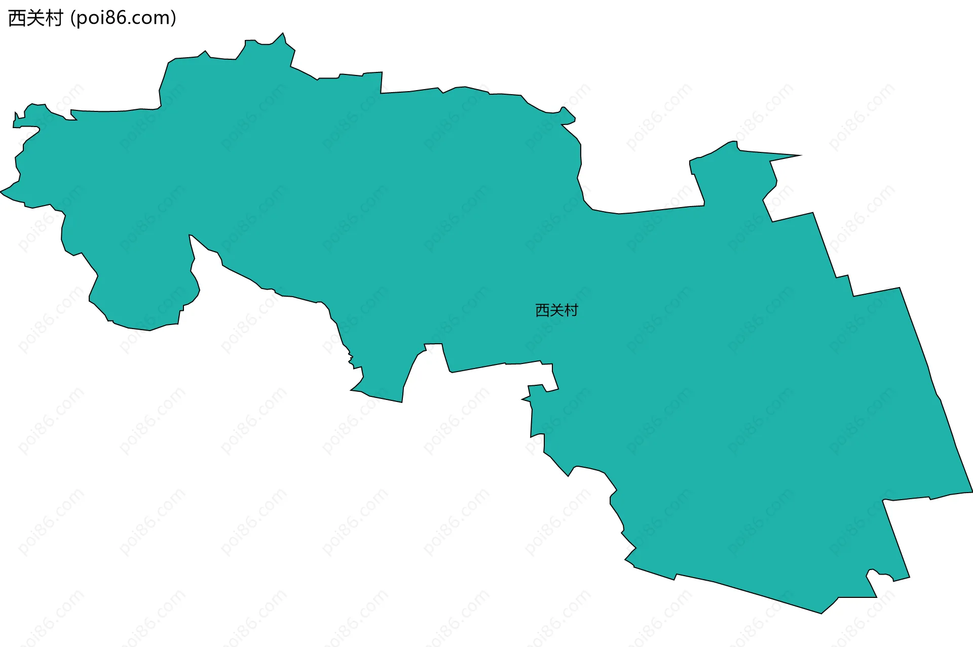西关村边界地图