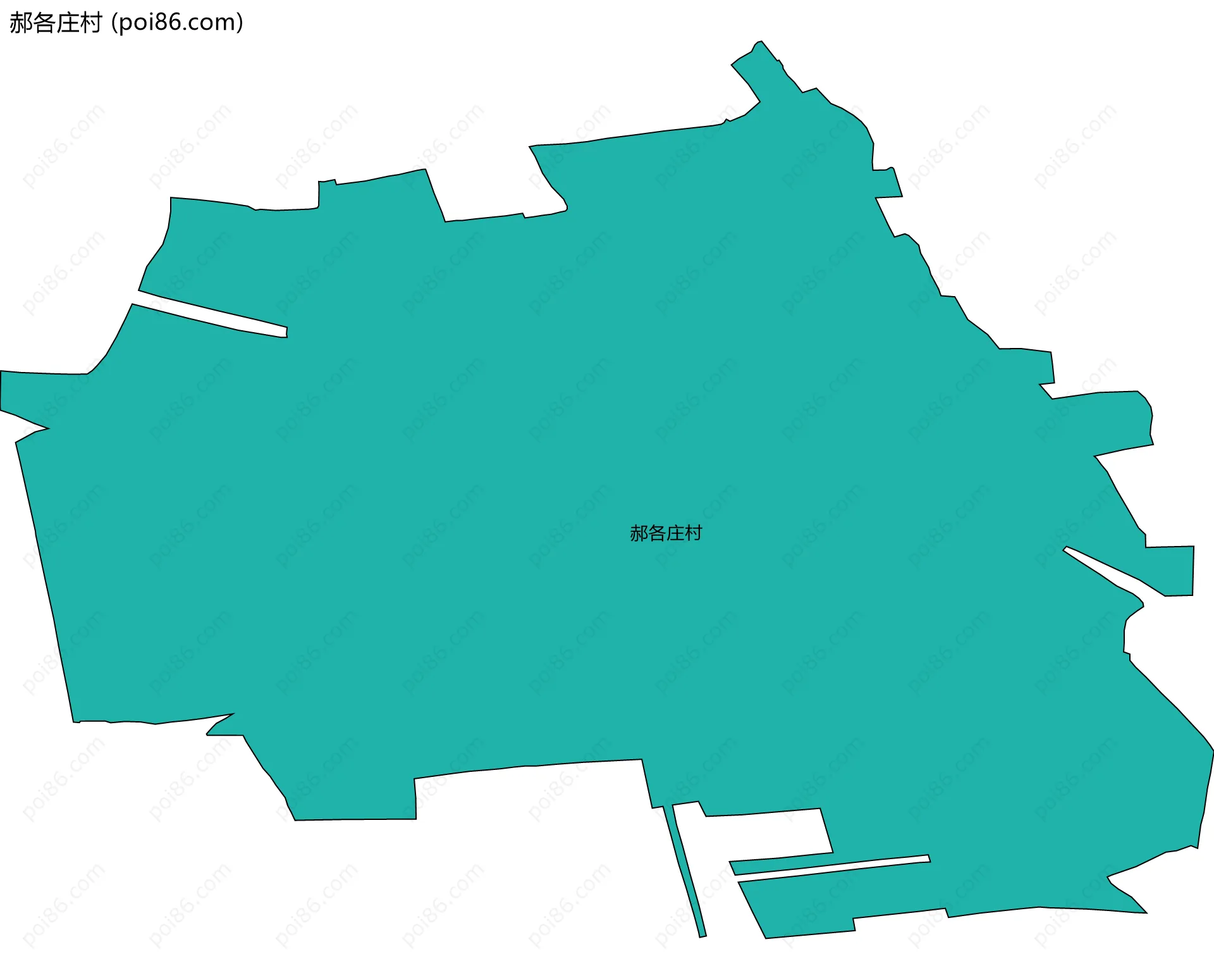 郝各庄村边界地图