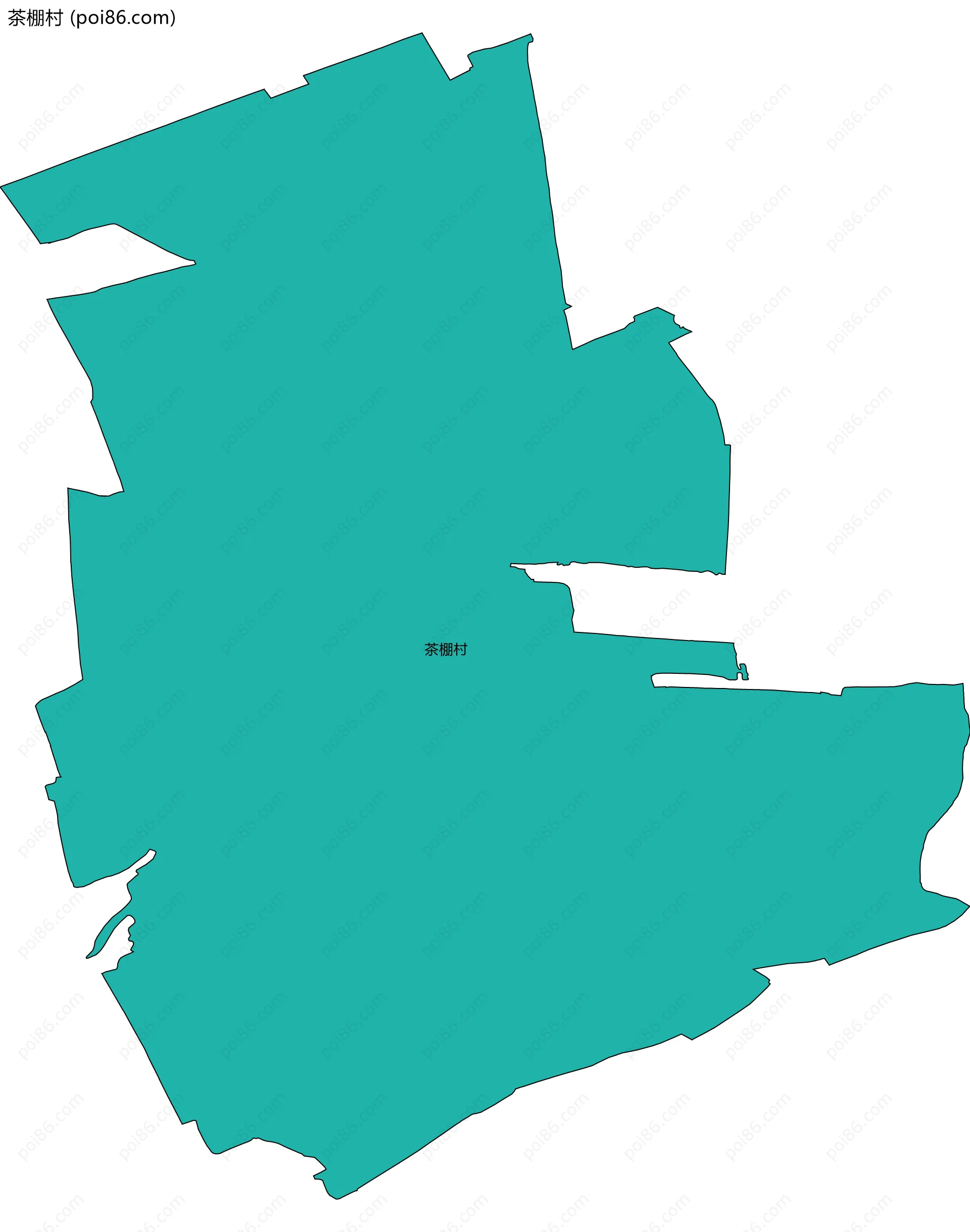 茶棚村边界地图