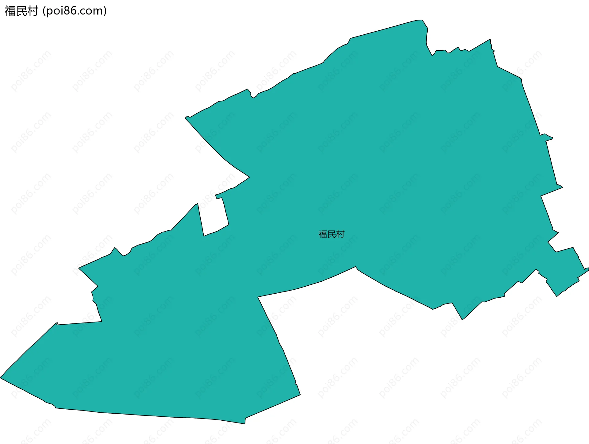 福民村边界地图