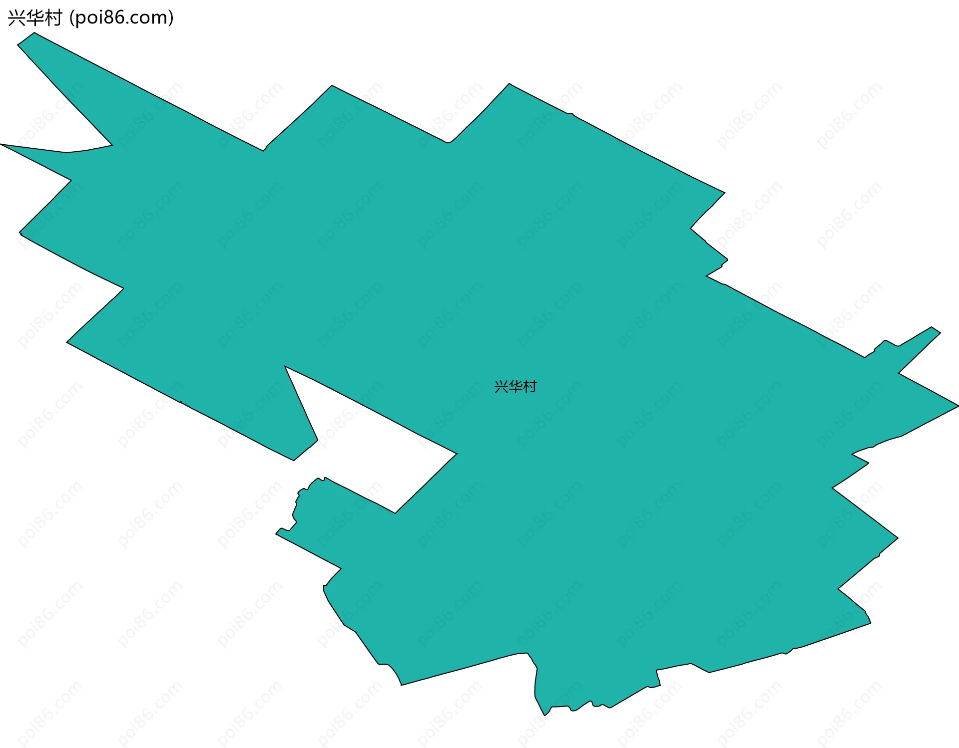 兴华村边界地图