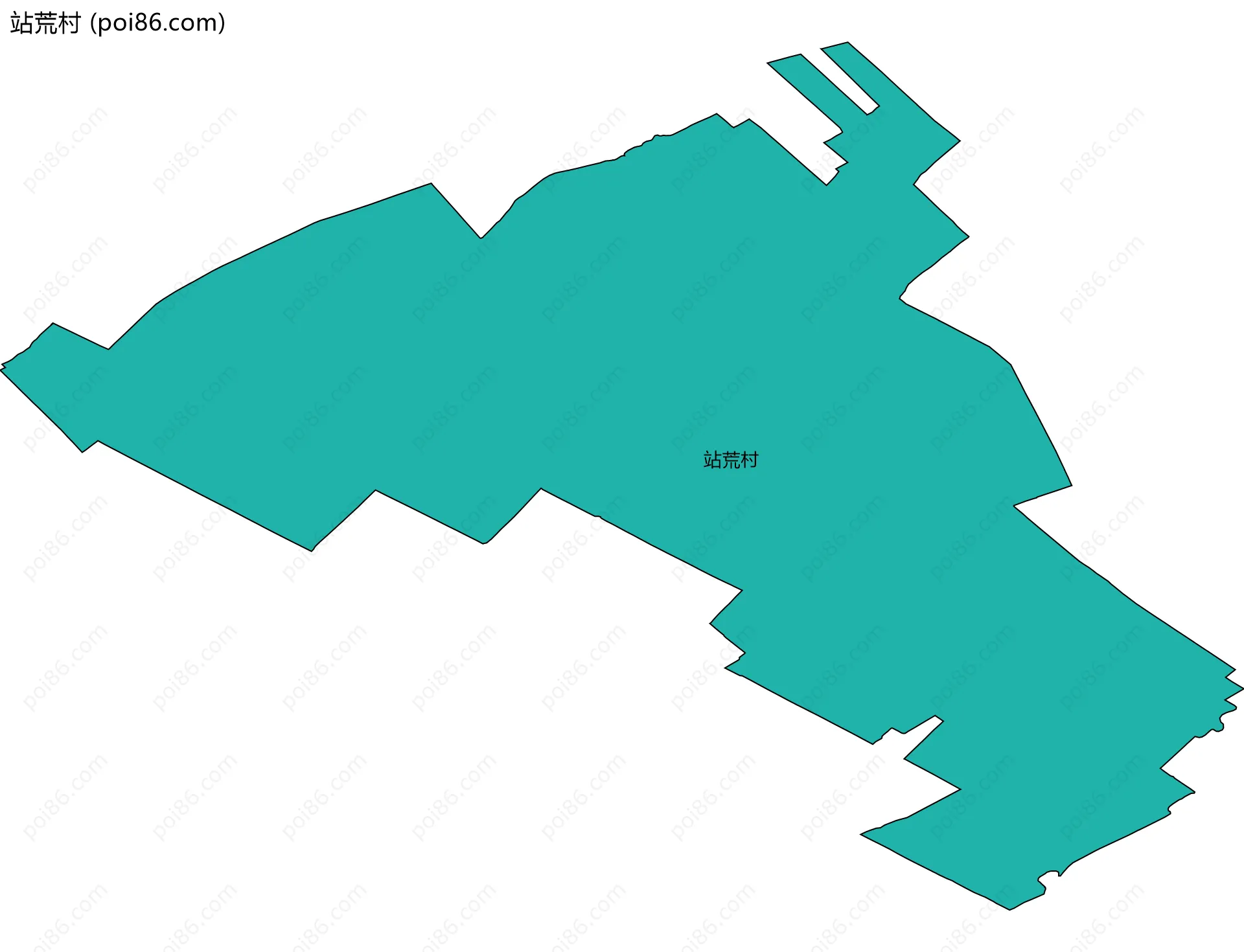 站荒村边界地图