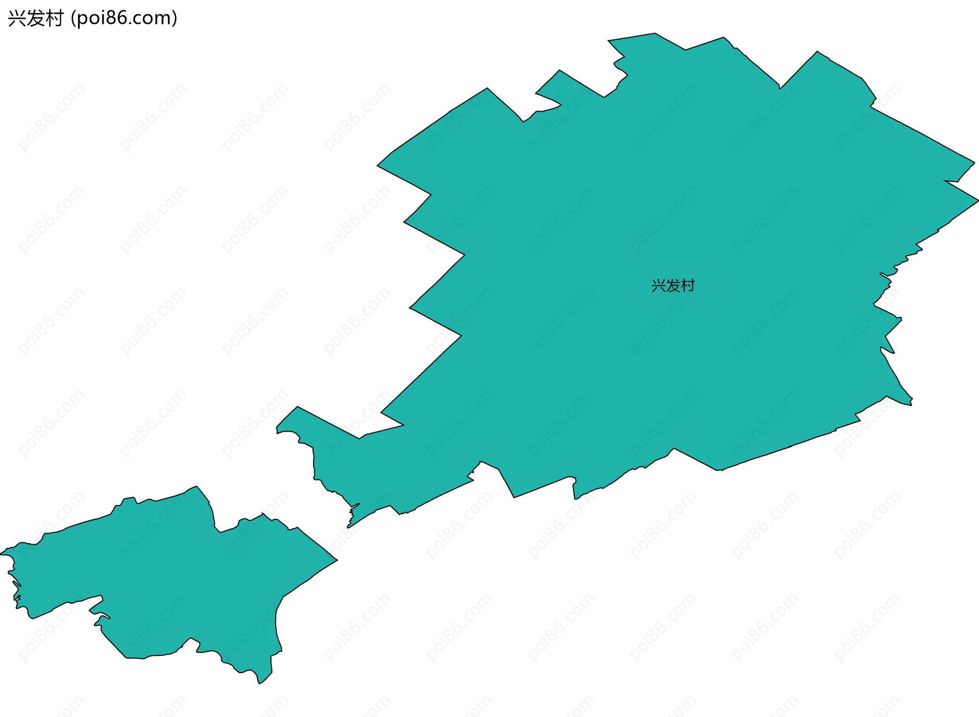 兴发村边界地图