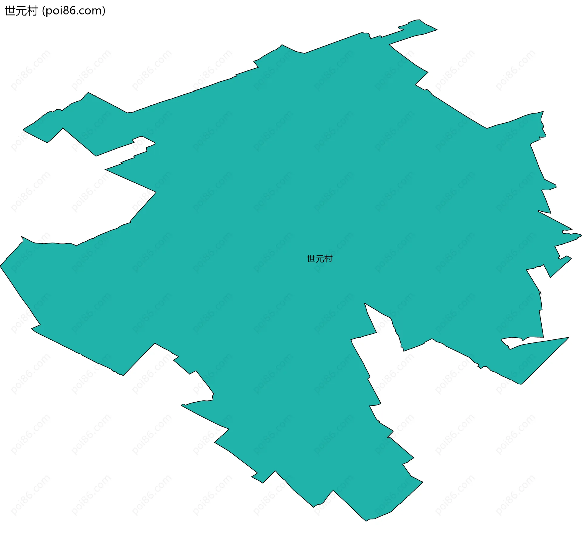 世元村边界地图