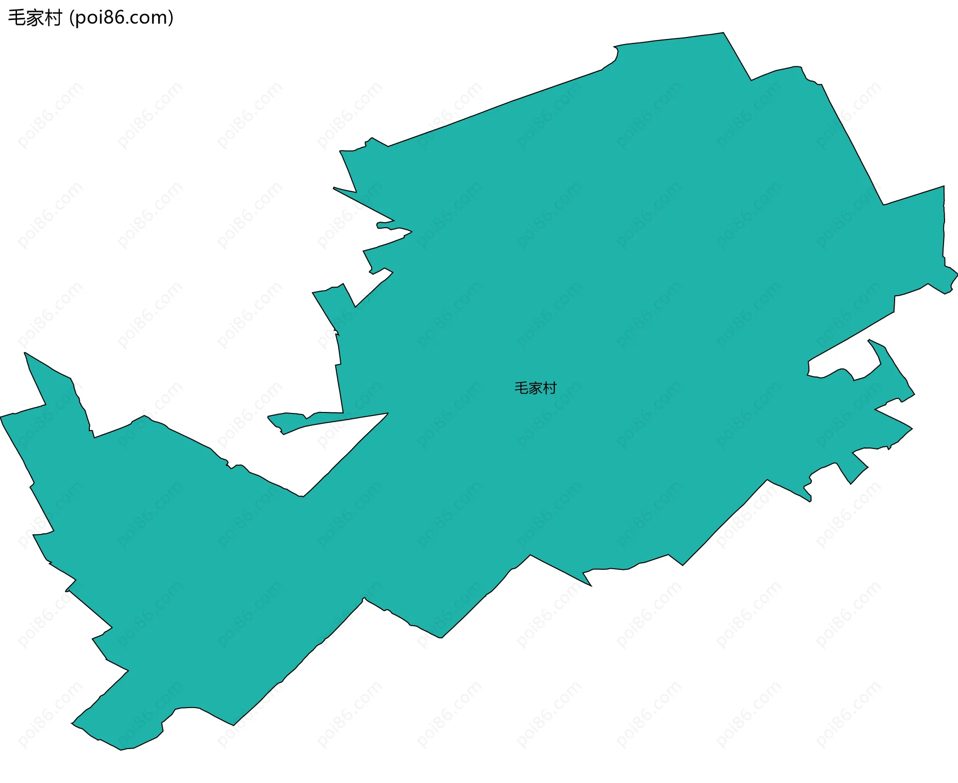 毛家村边界地图