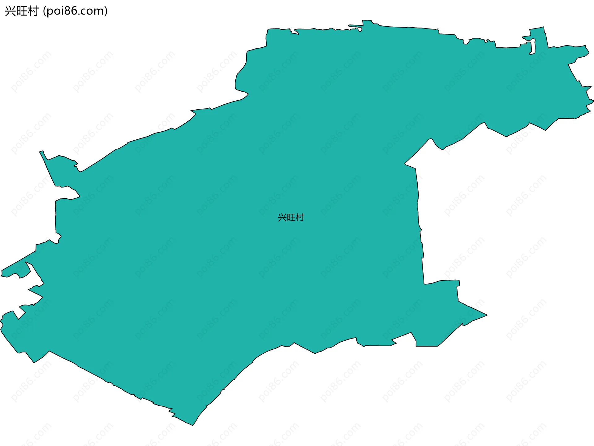 兴旺村边界地图