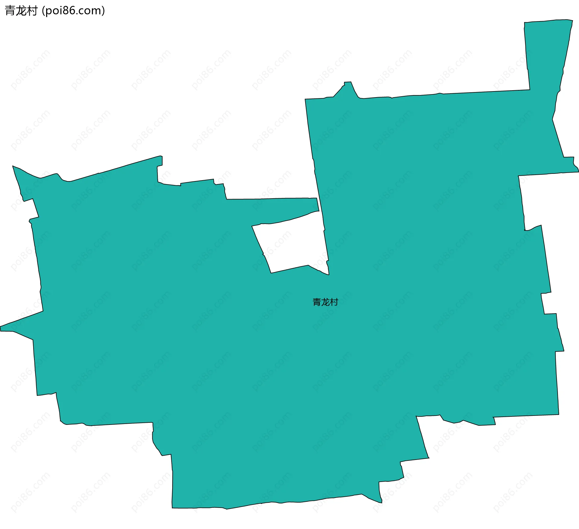 青龙村边界地图
