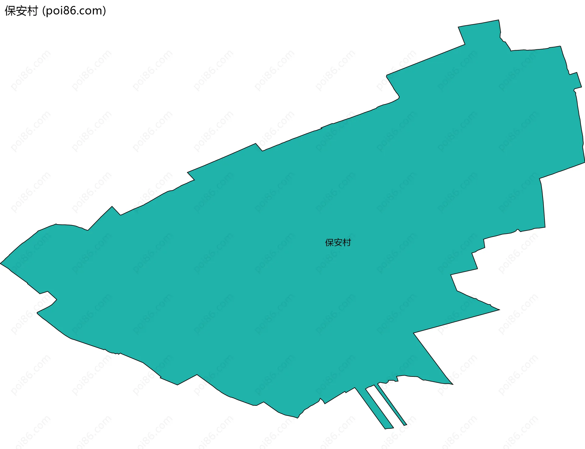 保安村边界地图