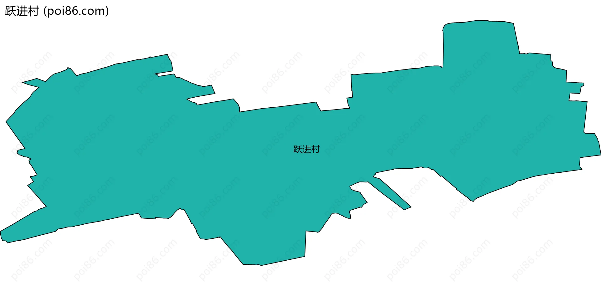 跃进村边界地图