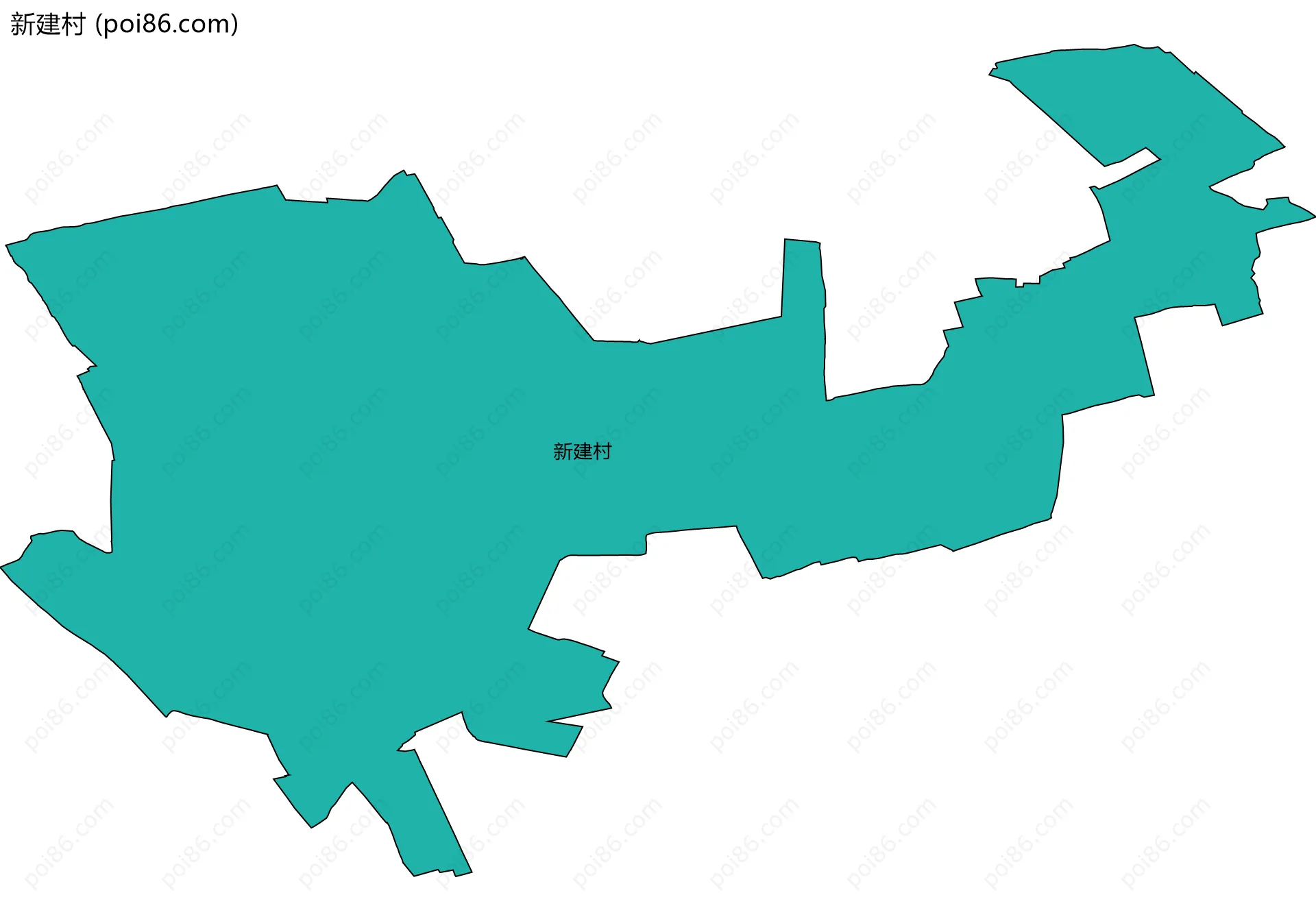 新建村边界地图