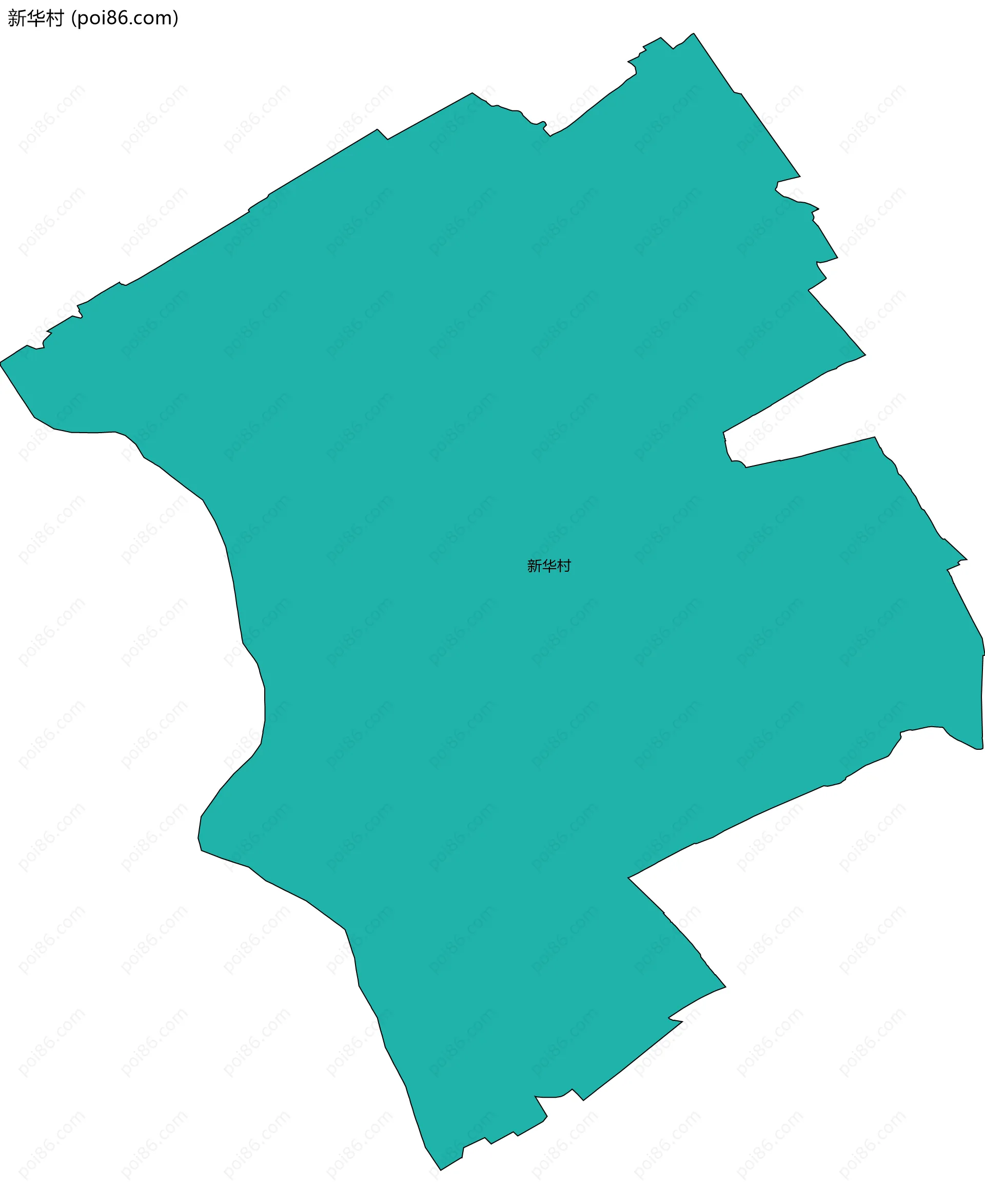 新华村边界地图