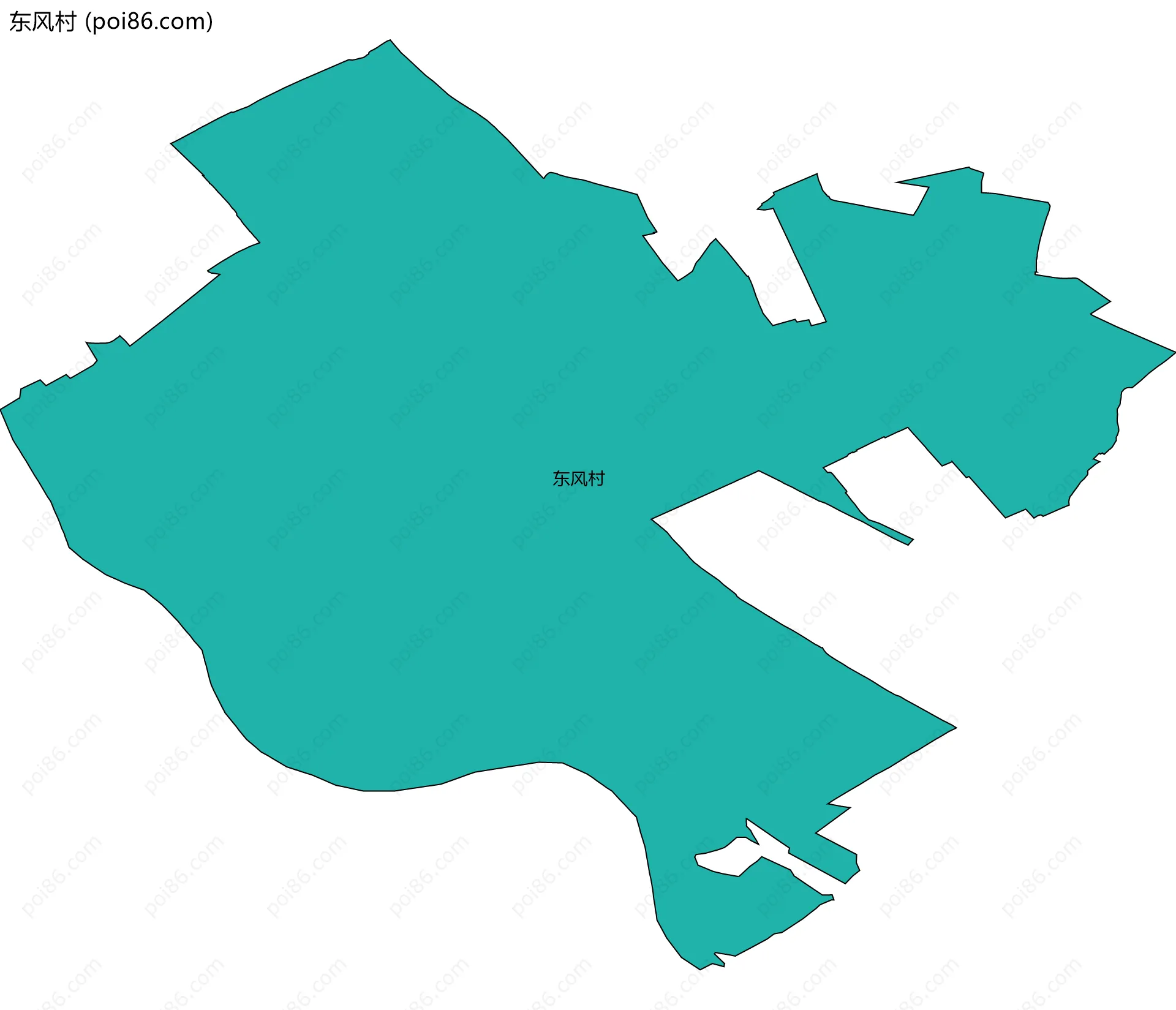 东风村边界地图