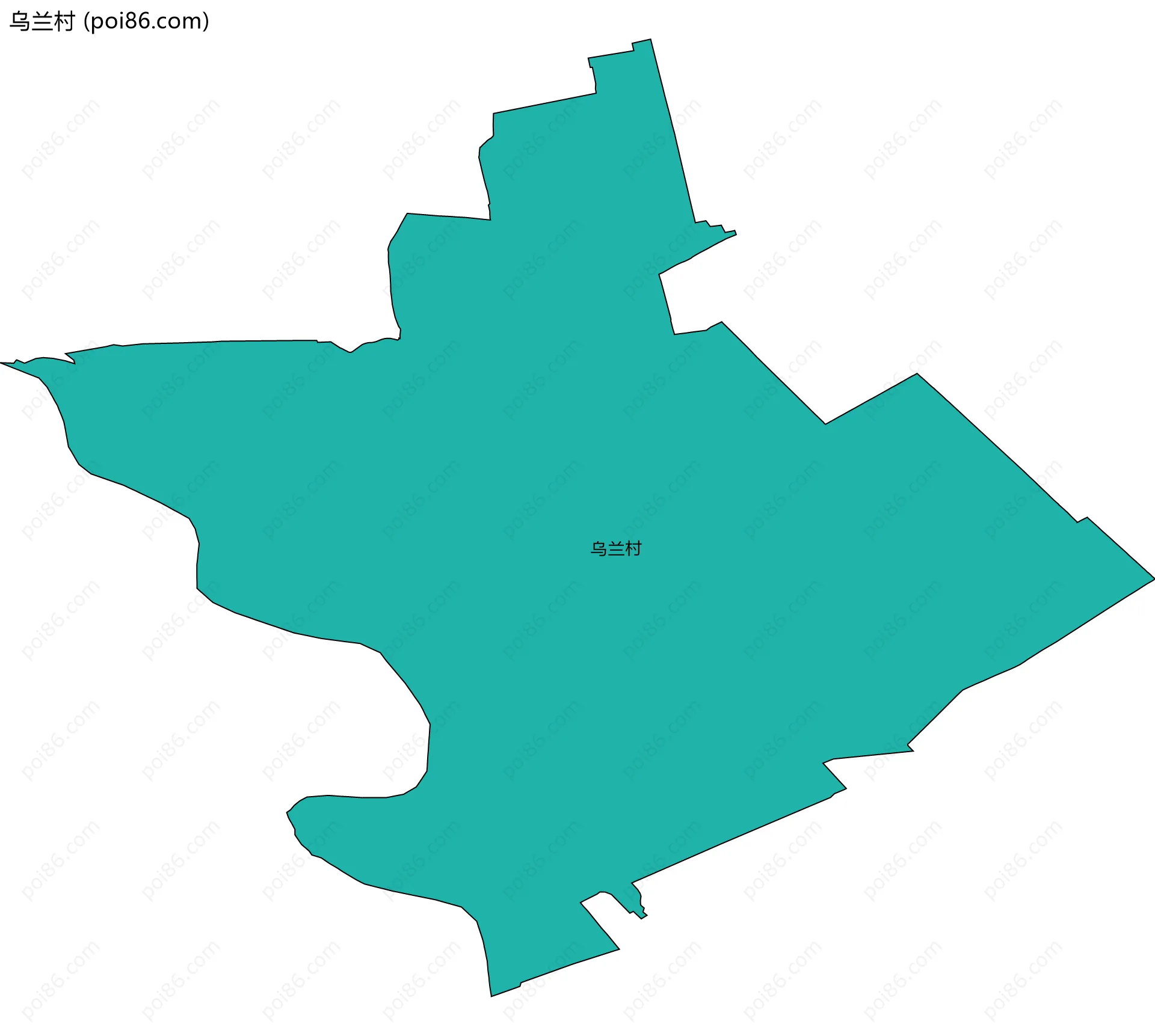 乌兰村边界地图