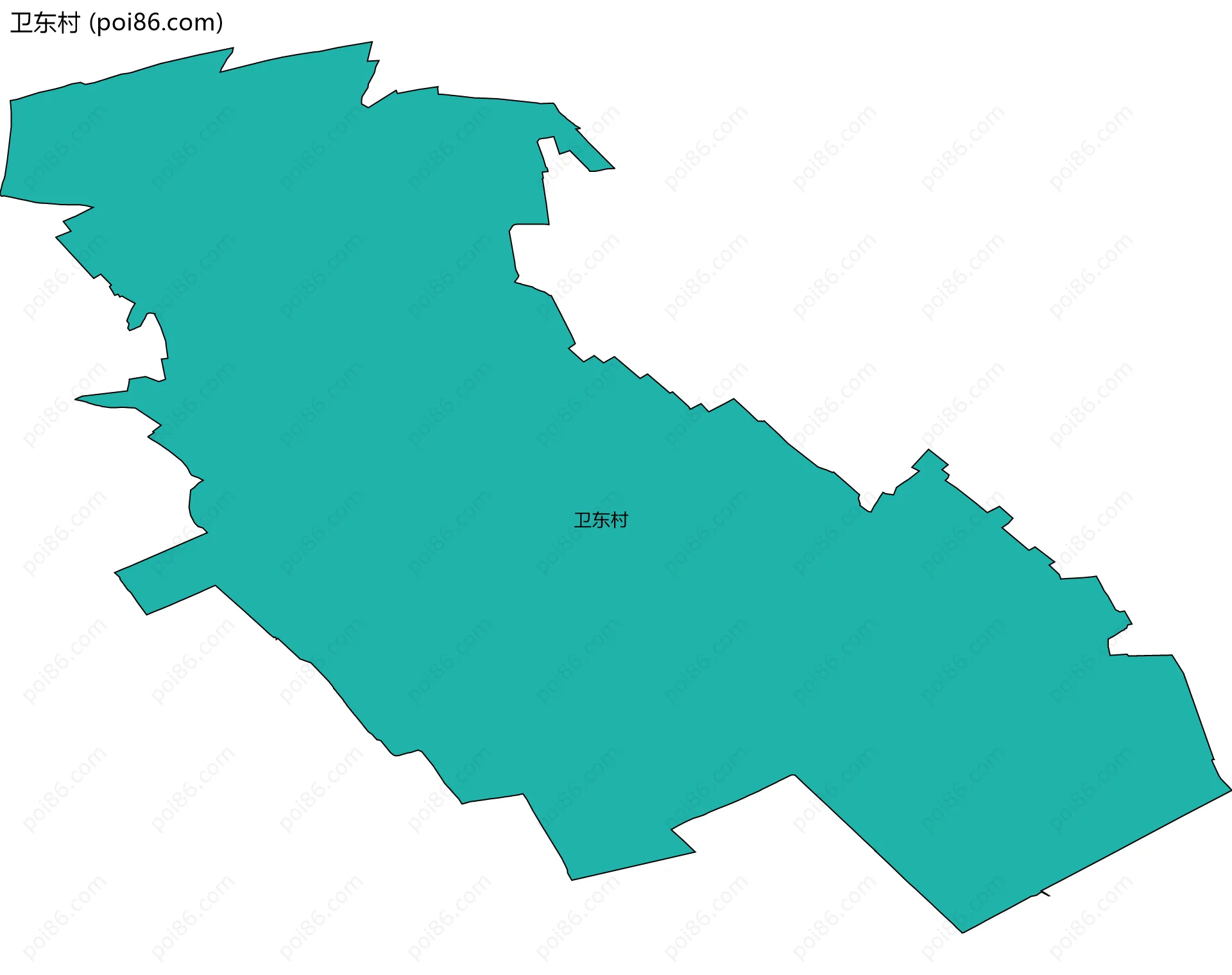 卫东村边界地图