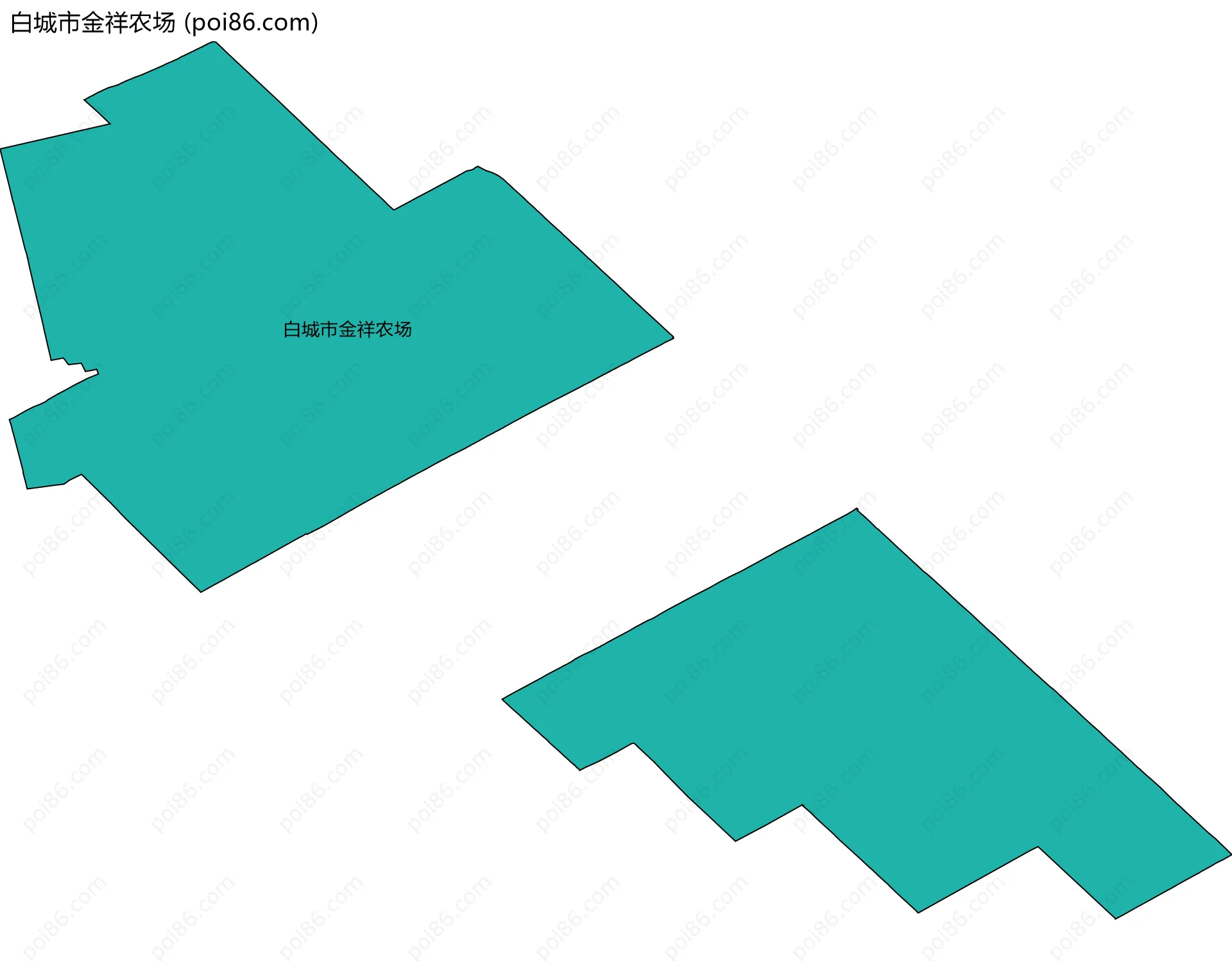 白城市金祥农场边界地图