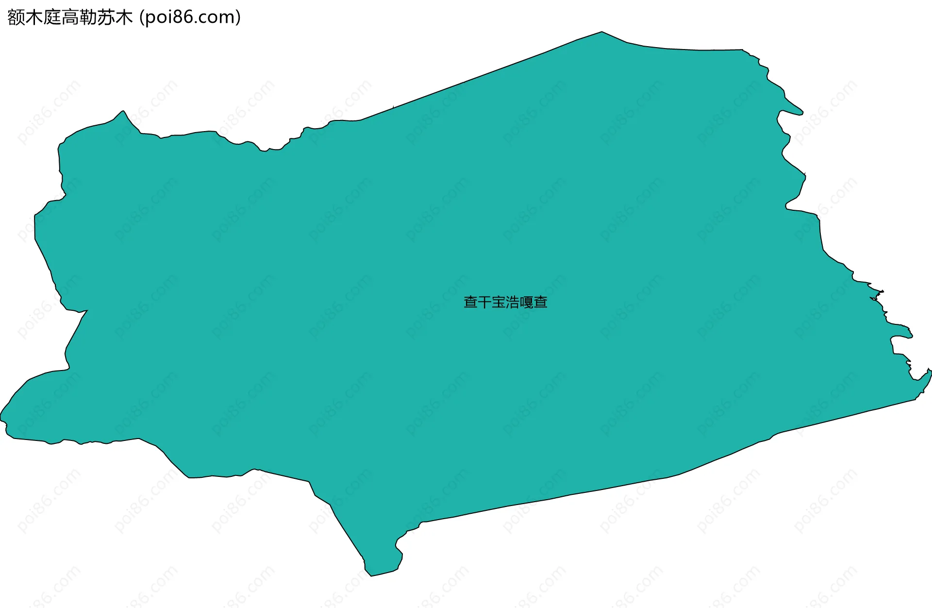 额木庭高勒苏木边界地图(五级行政区划)