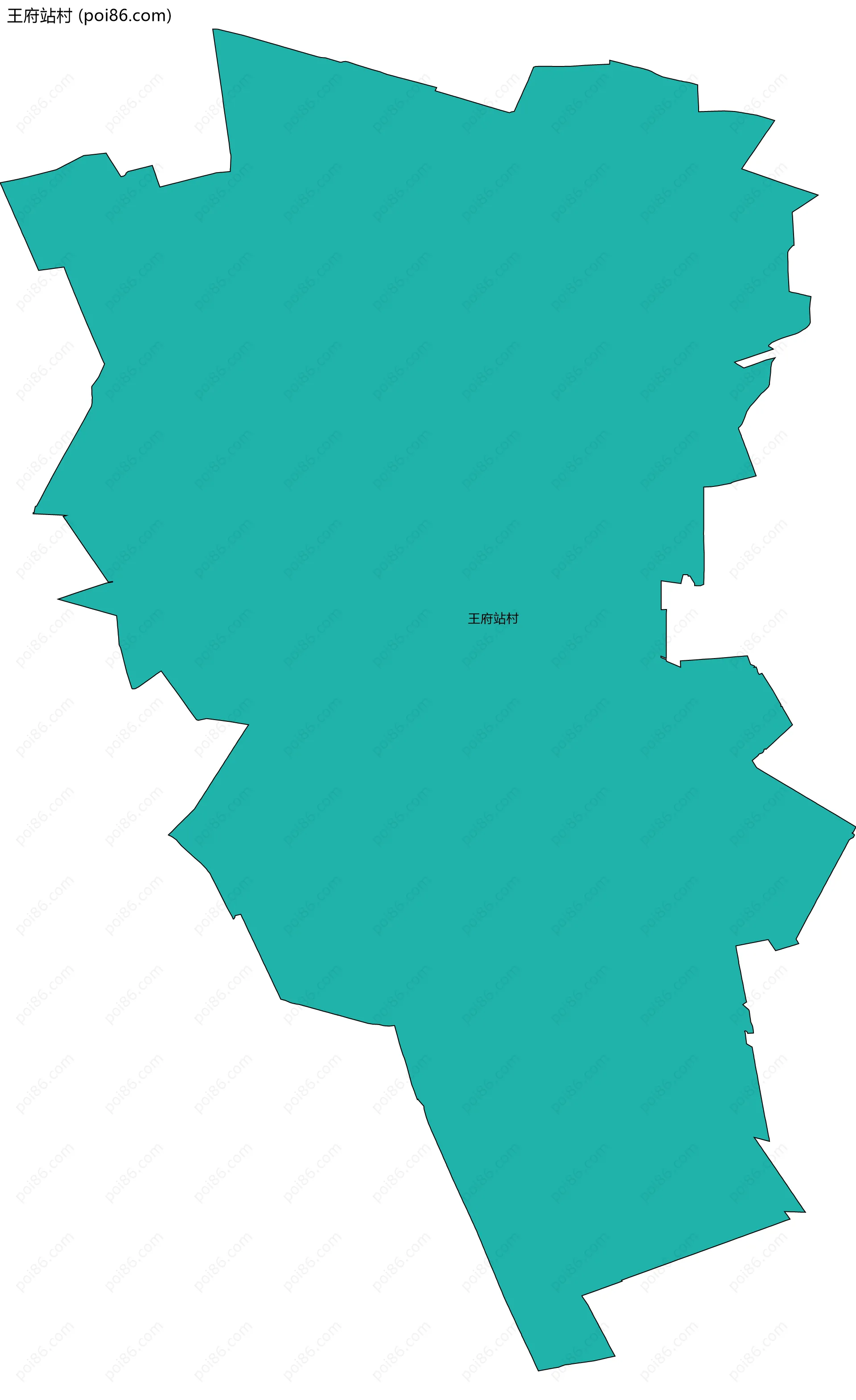 王府站村边界地图