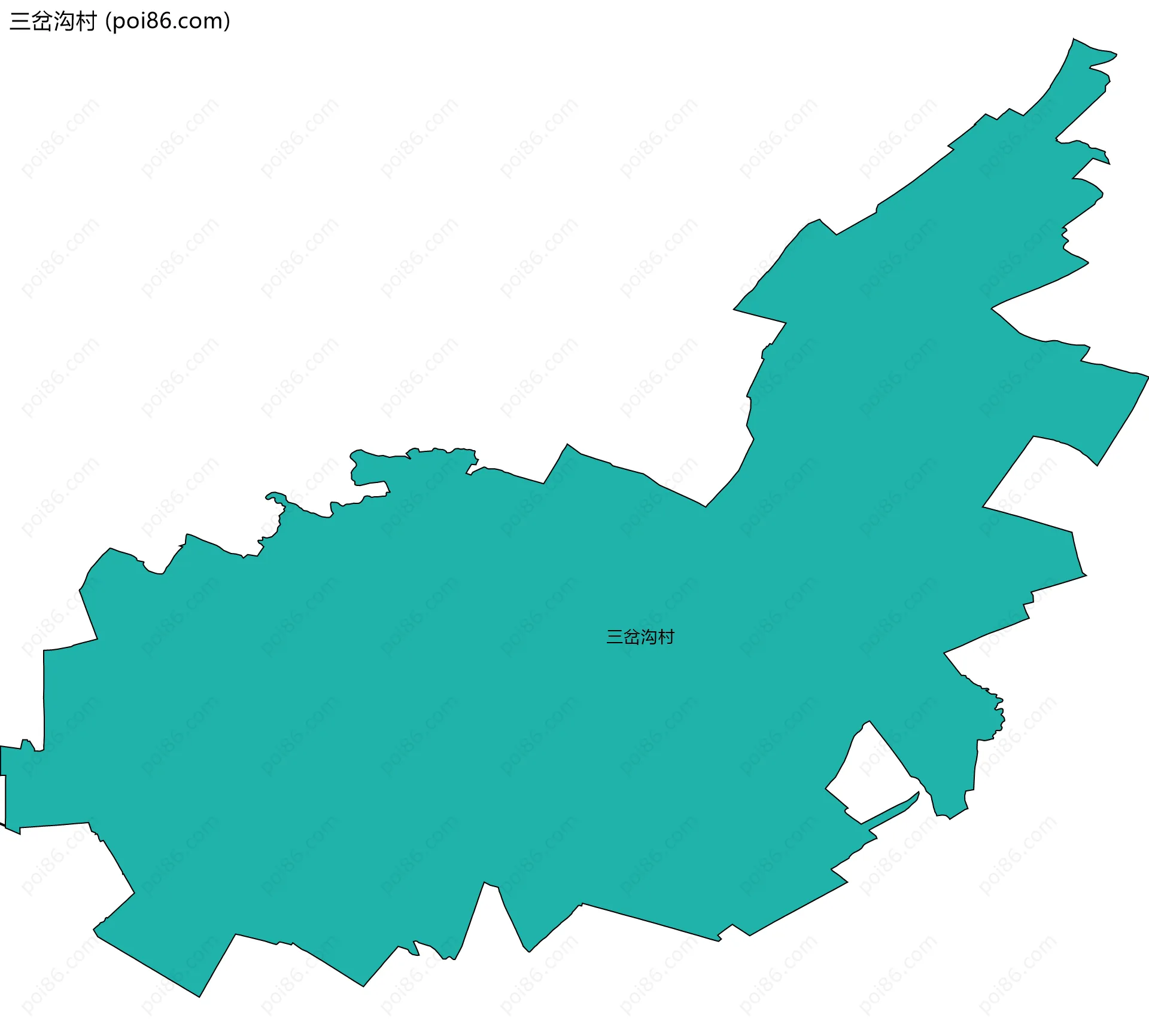 三岔沟村边界地图