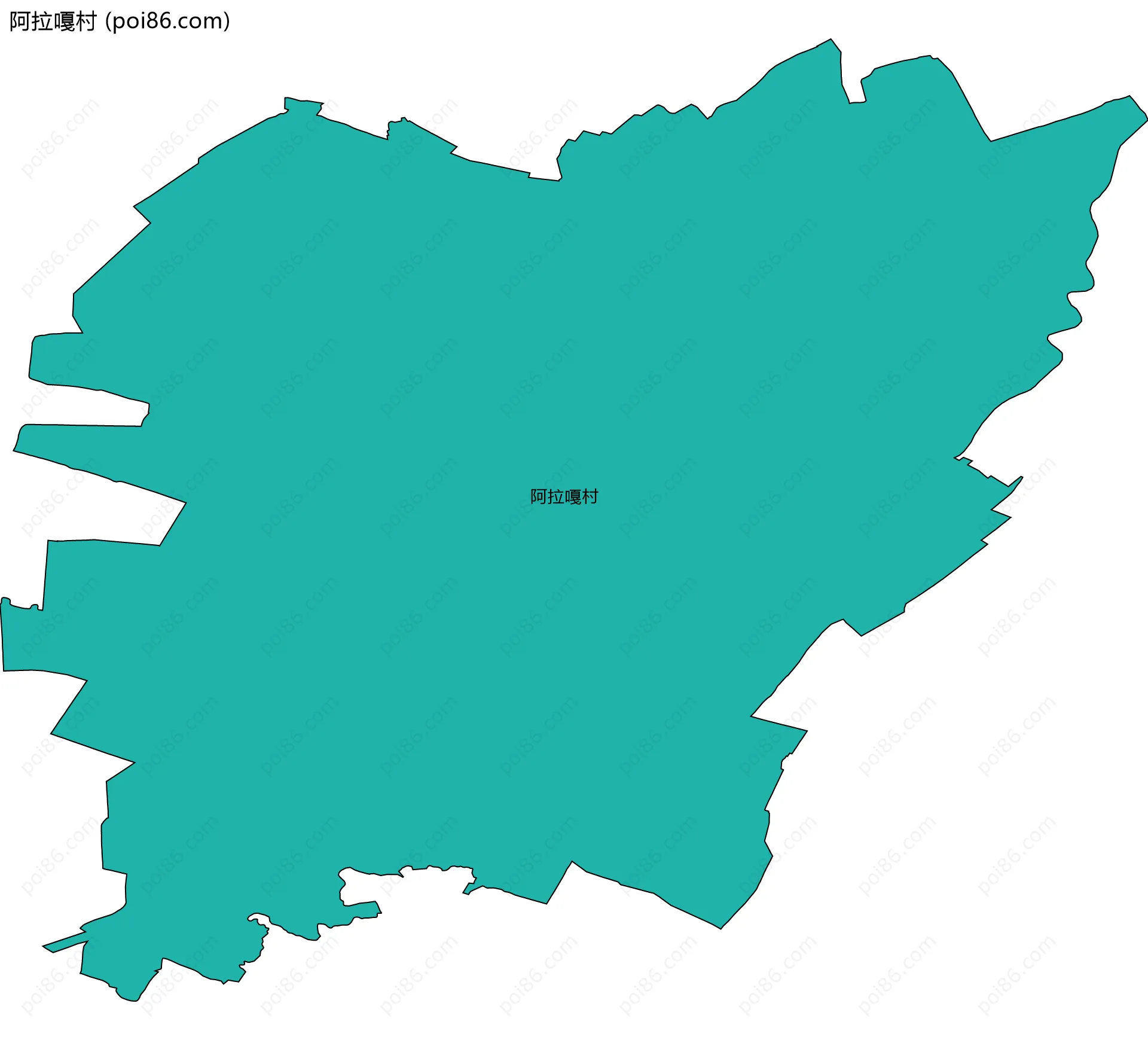 阿拉嘎村边界地图