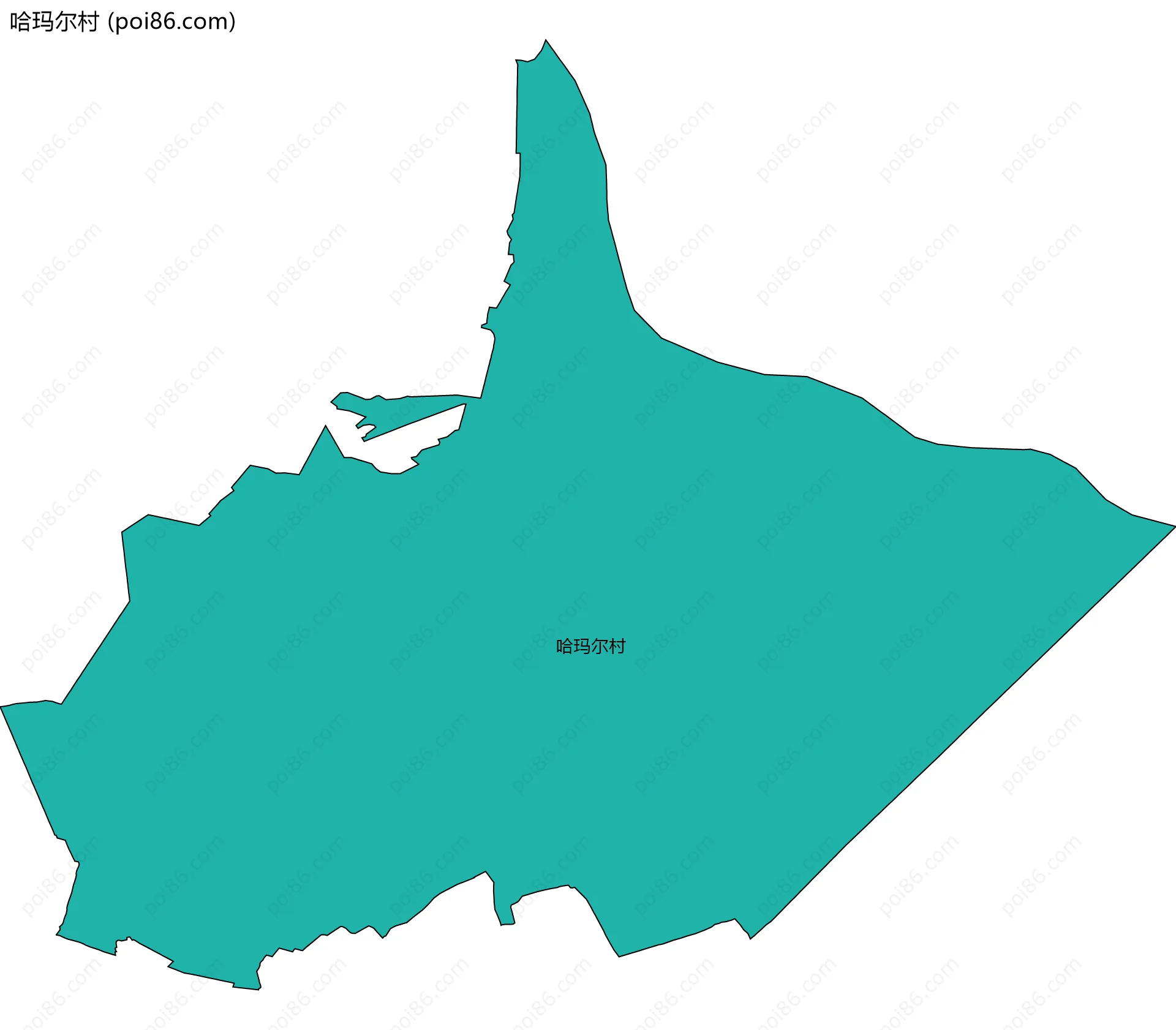 哈玛尔村边界地图