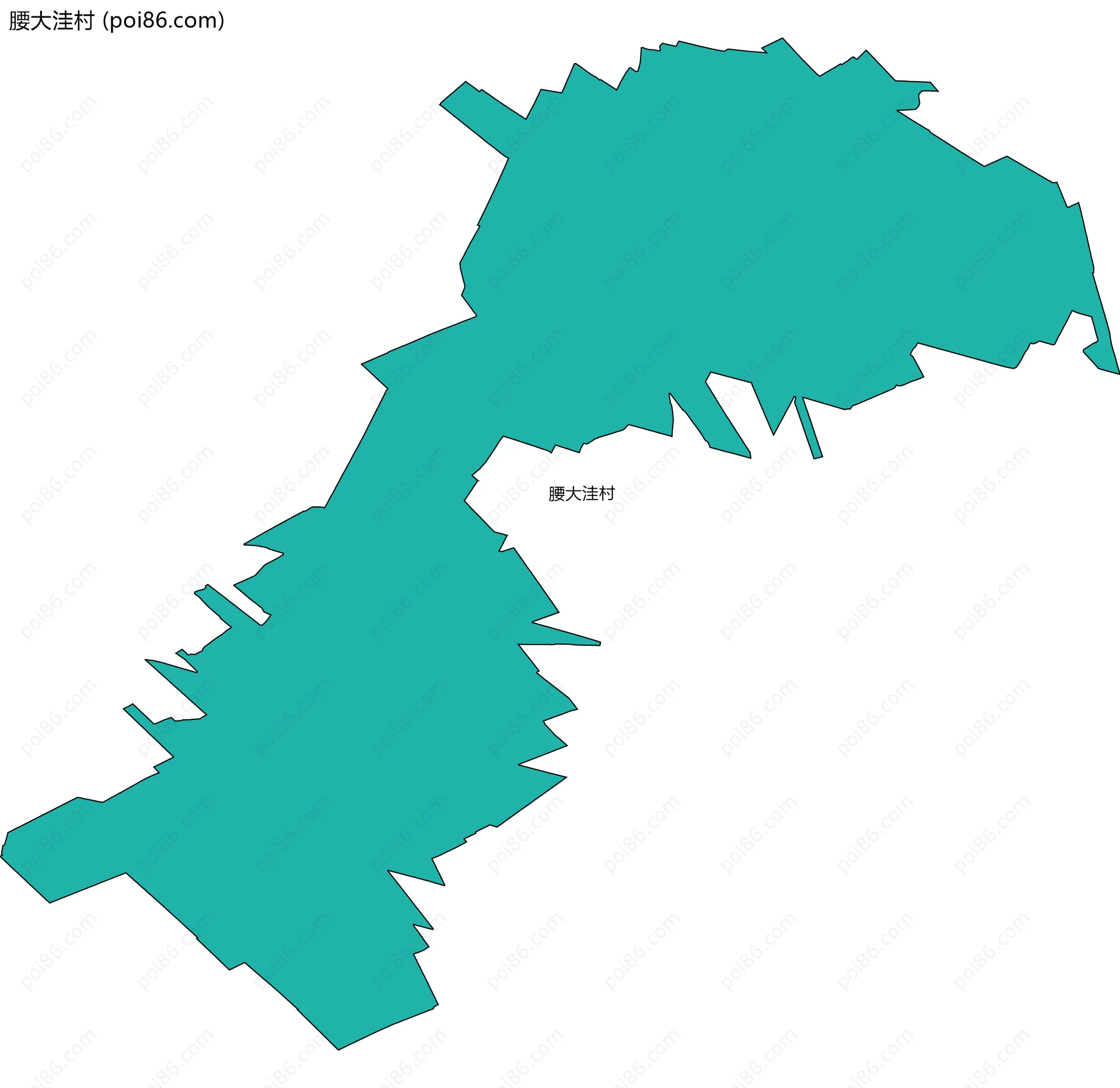 腰大洼村边界地图