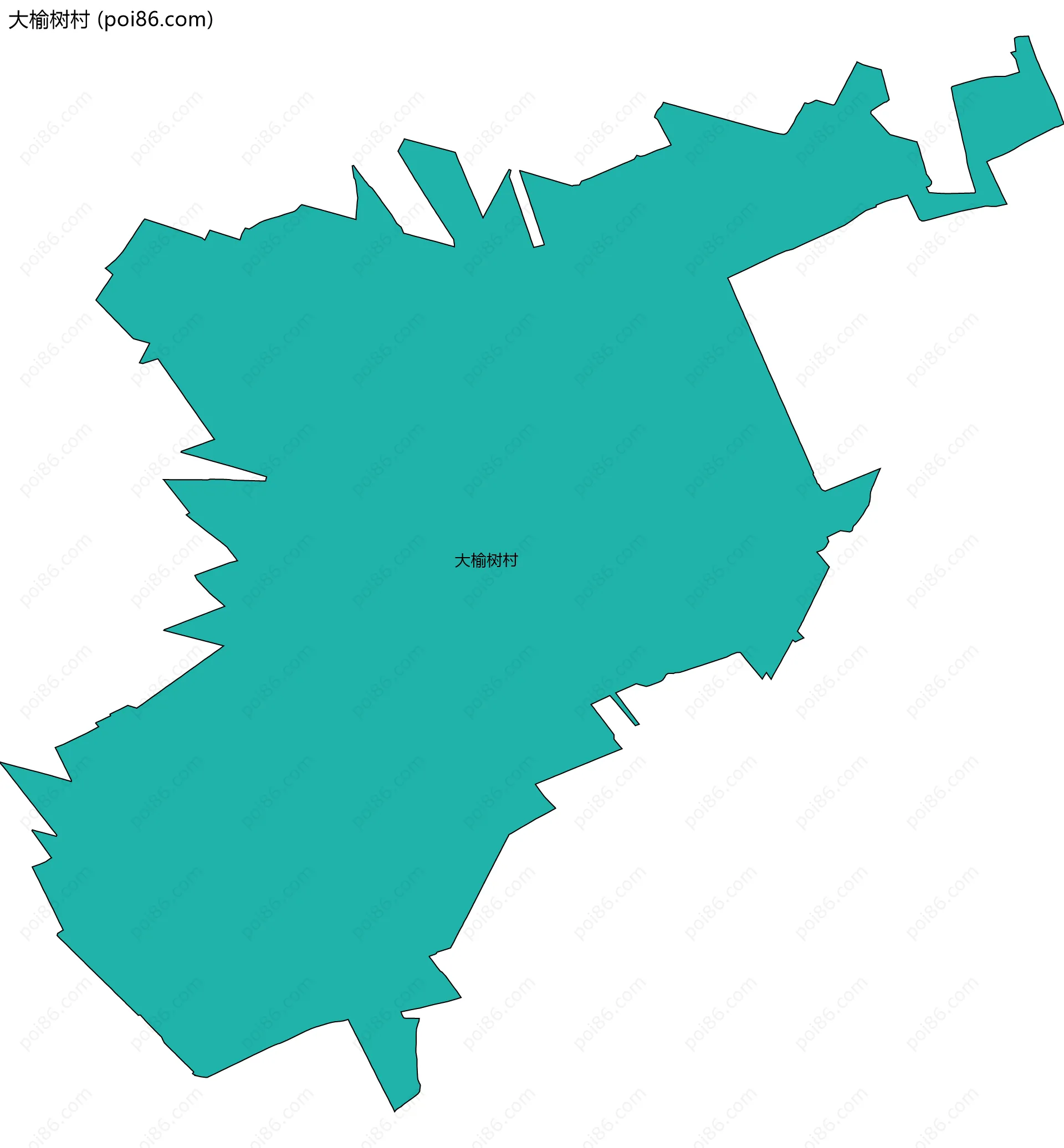 大榆树村边界地图