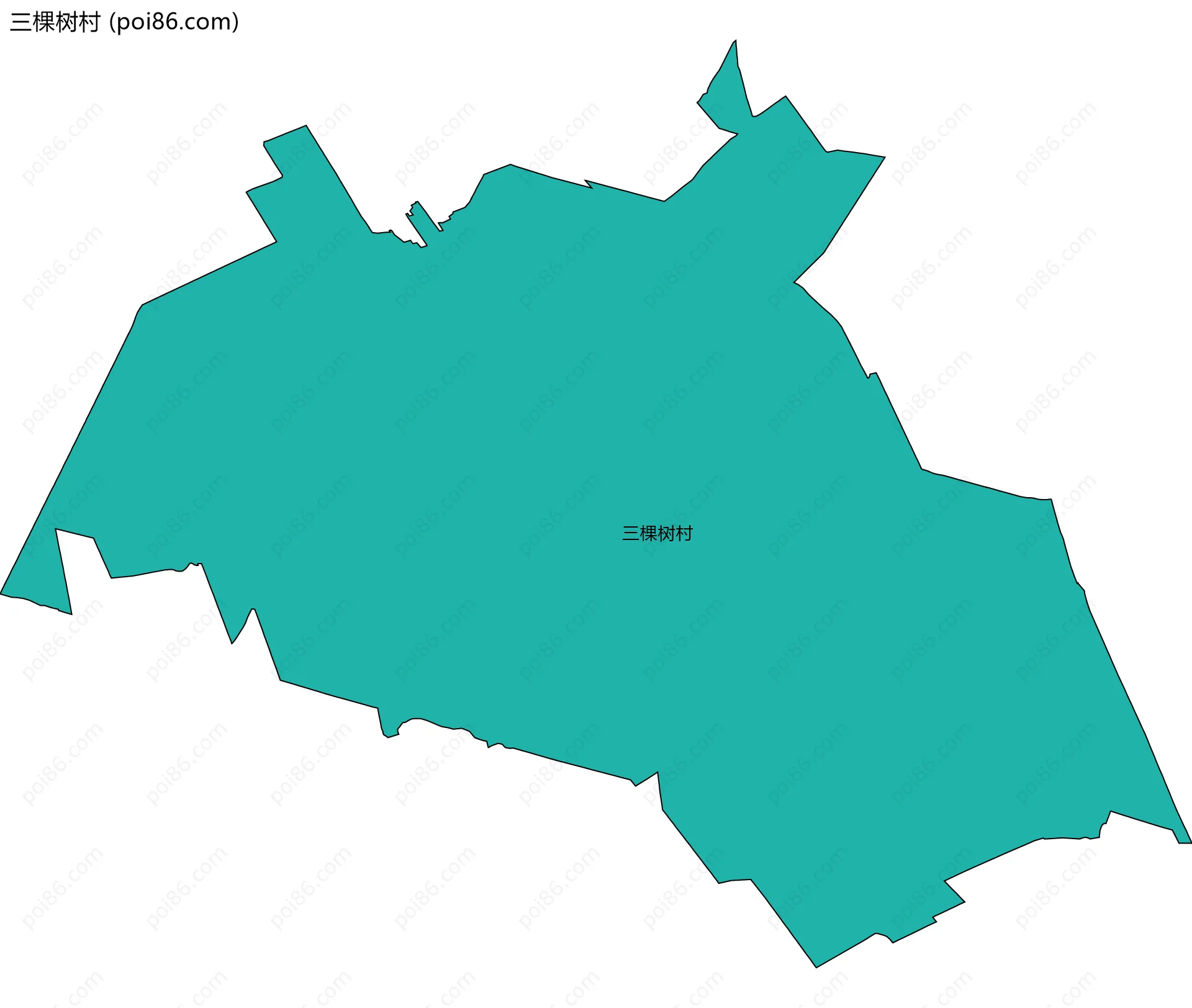 三棵树村边界地图