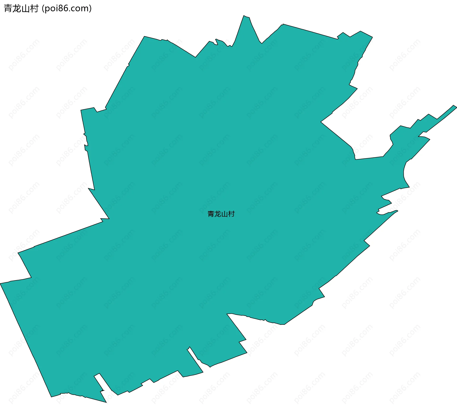 青龙山村边界地图