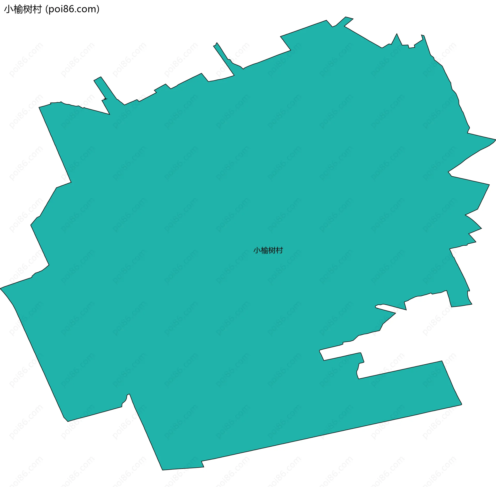 小榆树村边界地图