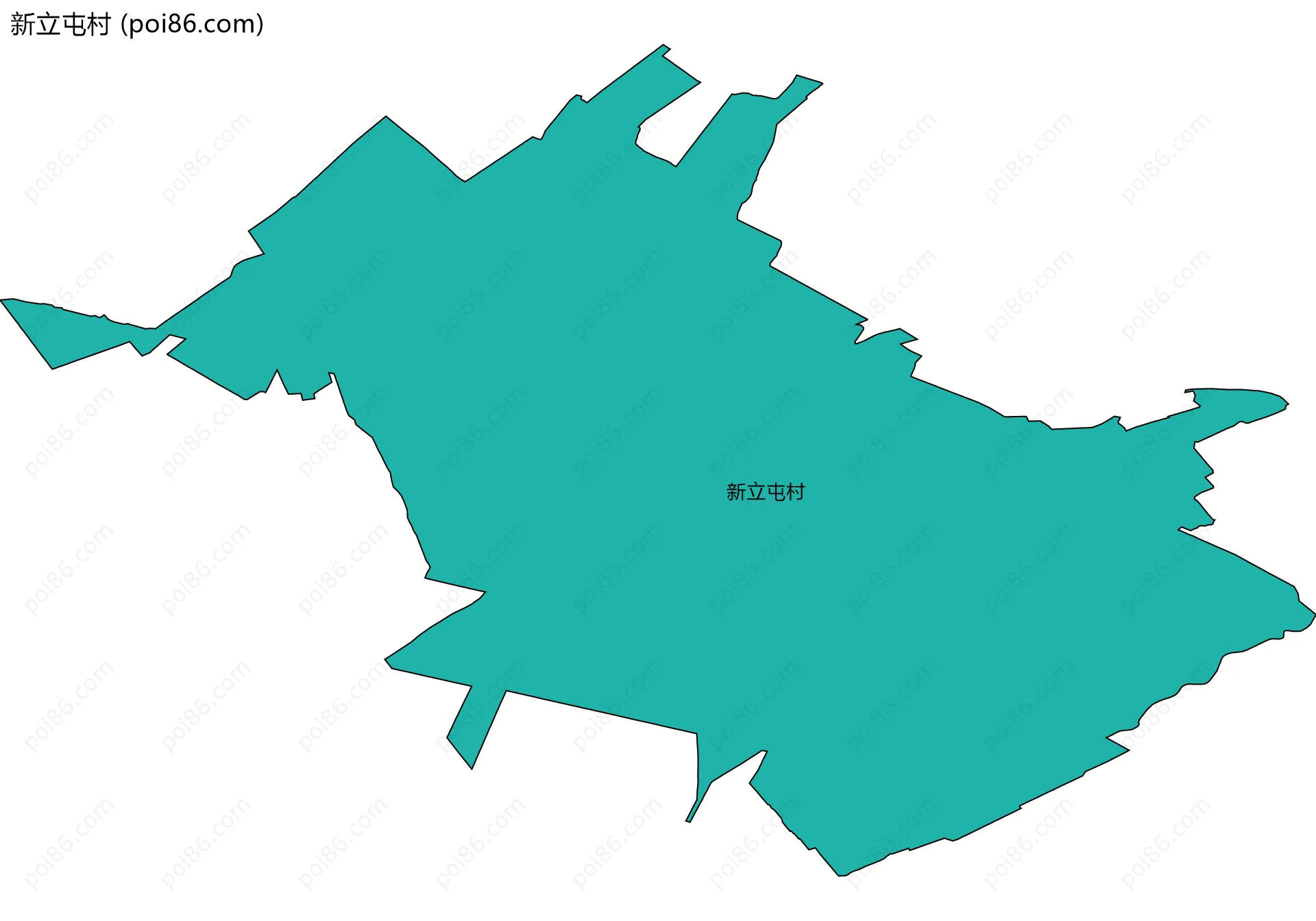 新立屯村边界地图