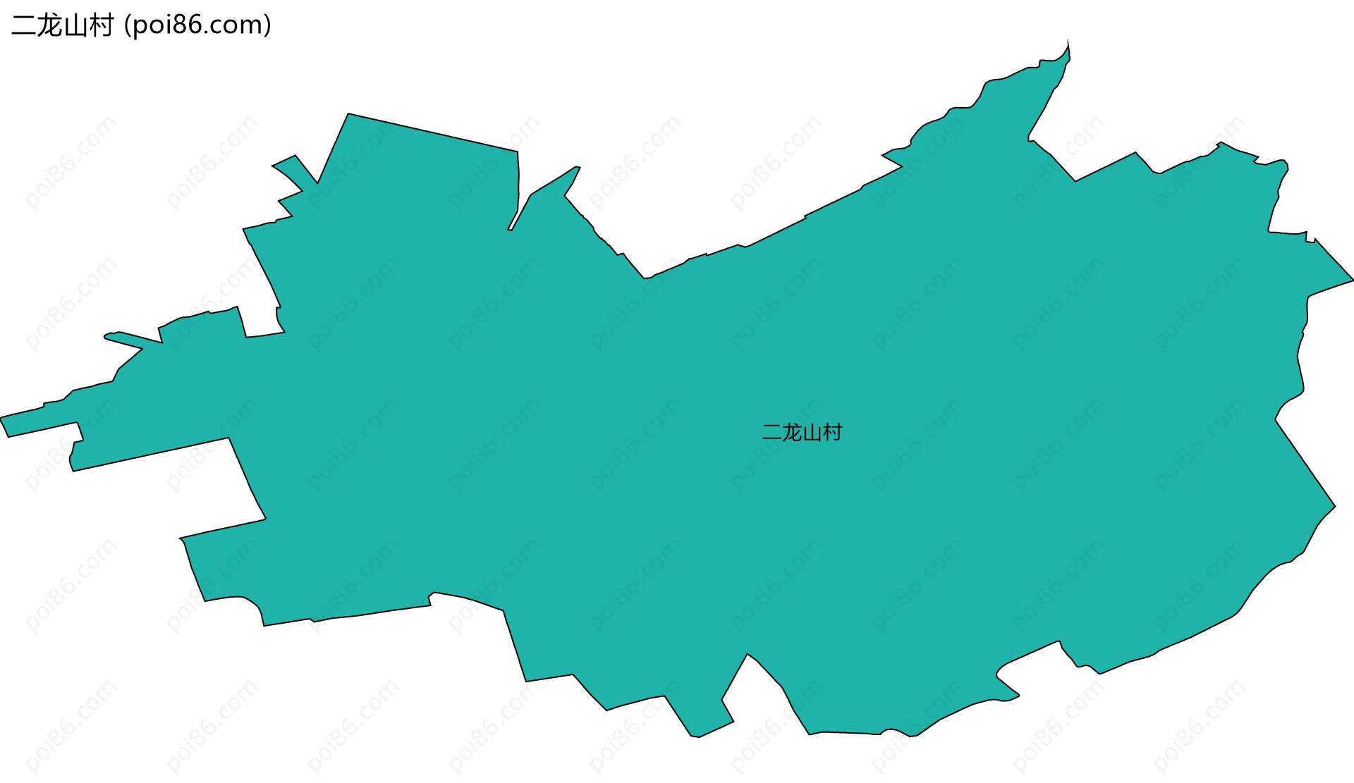 二龙山村边界地图