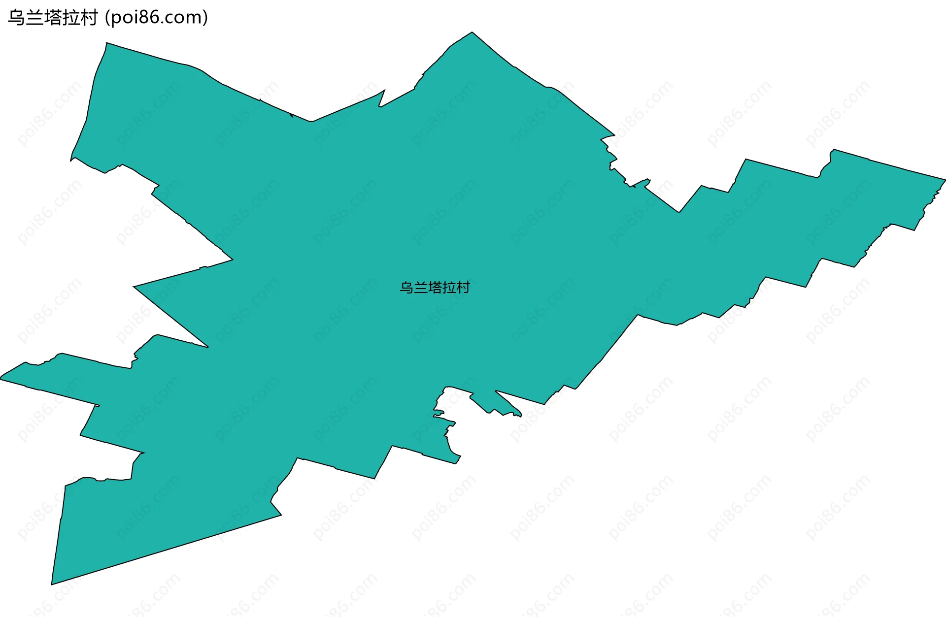 乌兰塔拉村边界地图
